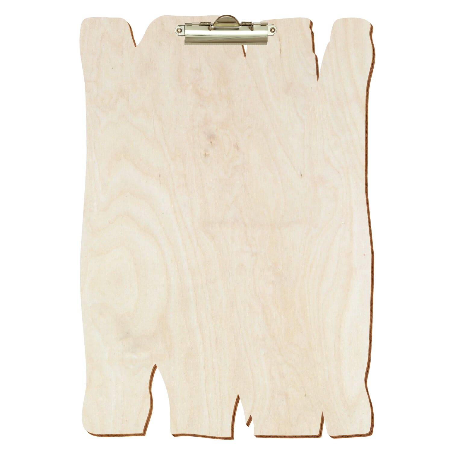 Klemmbrett Holzbrettform Birke natur A3 hochkant Zahnklemme gold