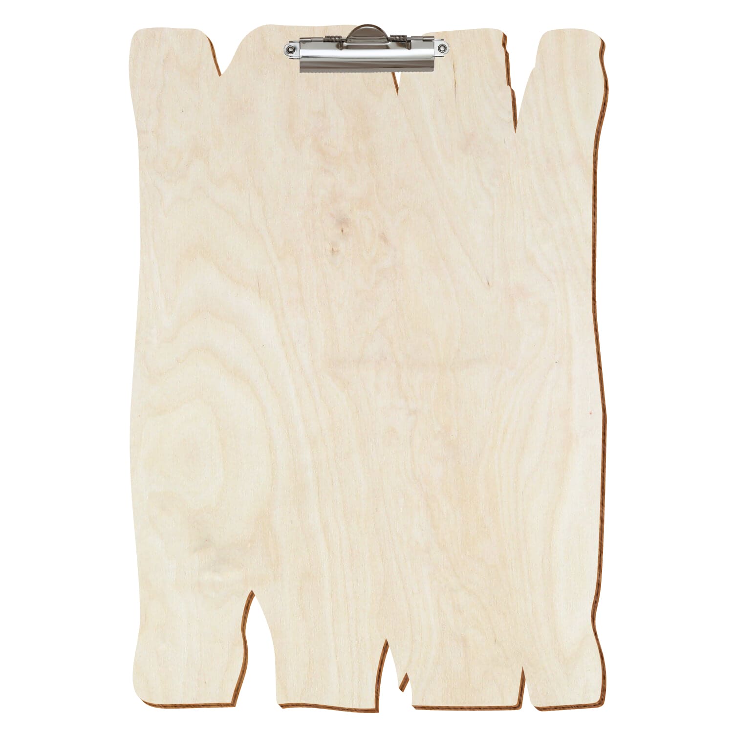 Klemmbrett Holzbrettform Birke natur A3 hochkant Zahnklemme silber