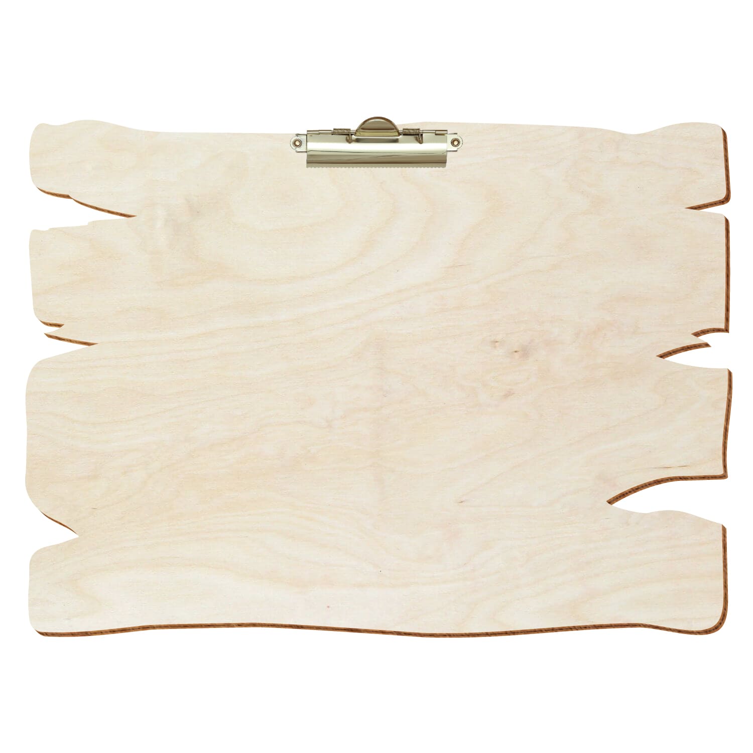 Klemmbrett Holzbrettform Birke natur A3 querkant Zahnklemme gold