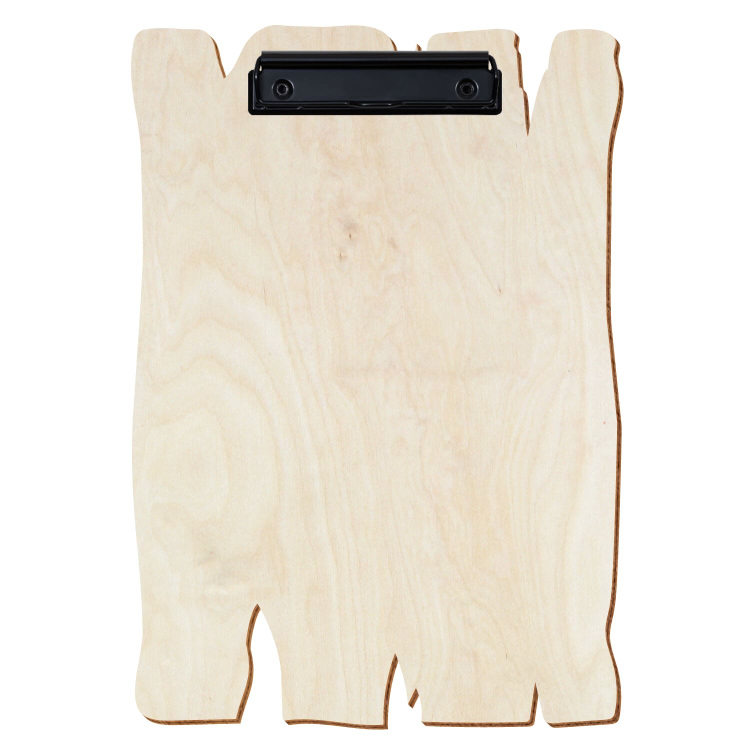 Klemmbrett Holzbrettform Birke natur A4 hochkant Bügelklemme schwarz