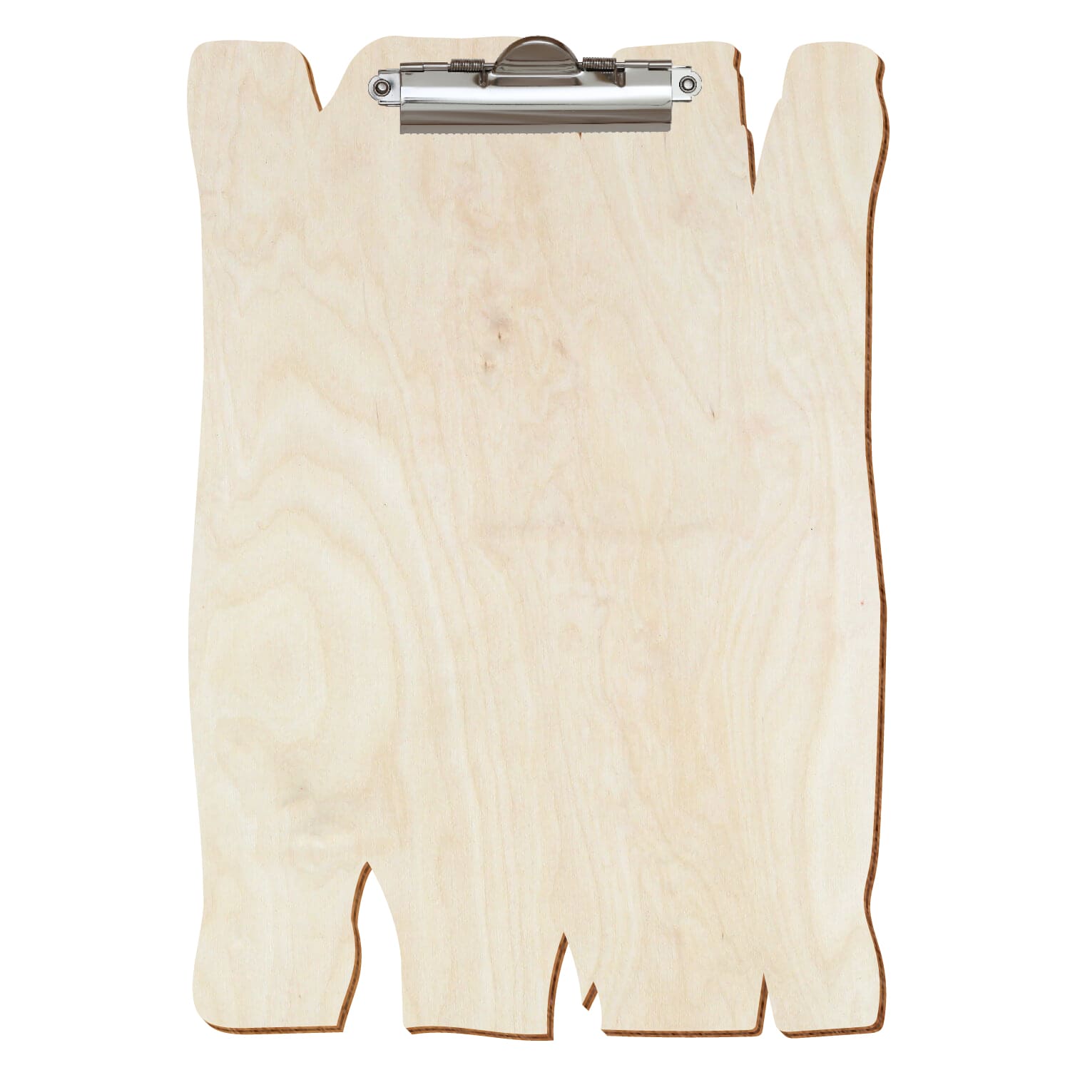 Klemmbrett Holzbrettform Birke natur A4 hochkant Zahnklemme silber