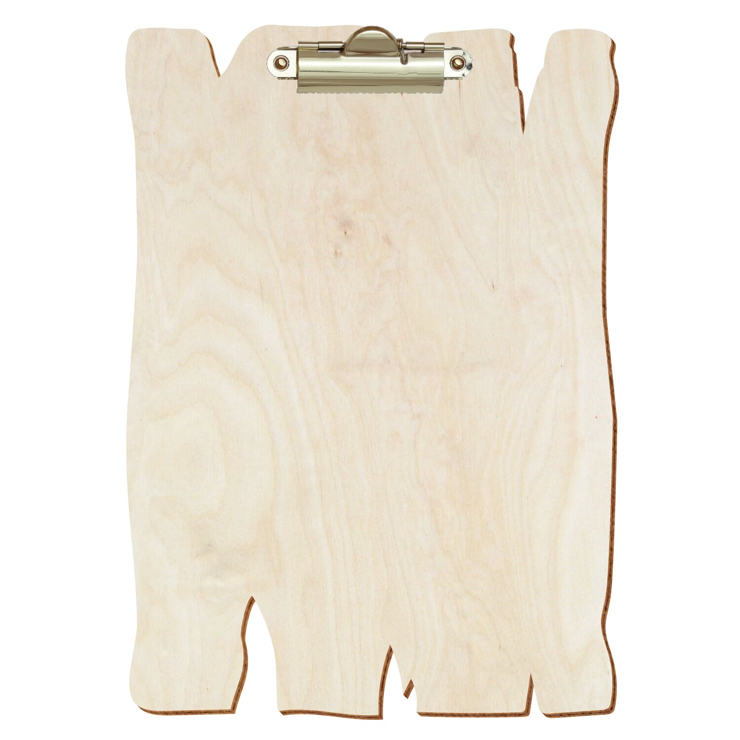 Klemmbrett Holzbrettform Birke natur A5 hochkant Zahnklemme gold