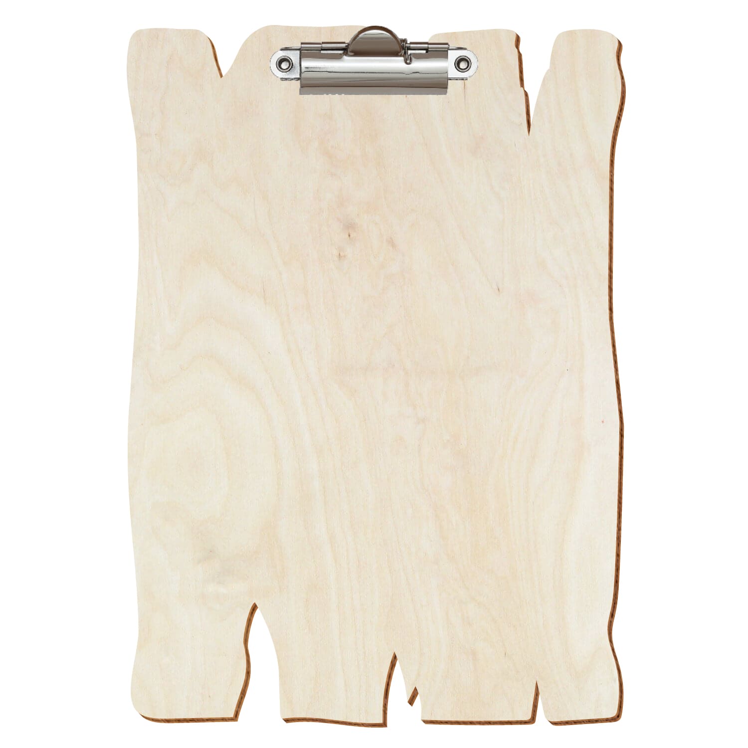 Klemmbrett Holzbrettform Birke natur A5 hochkant Zahnklemme silber