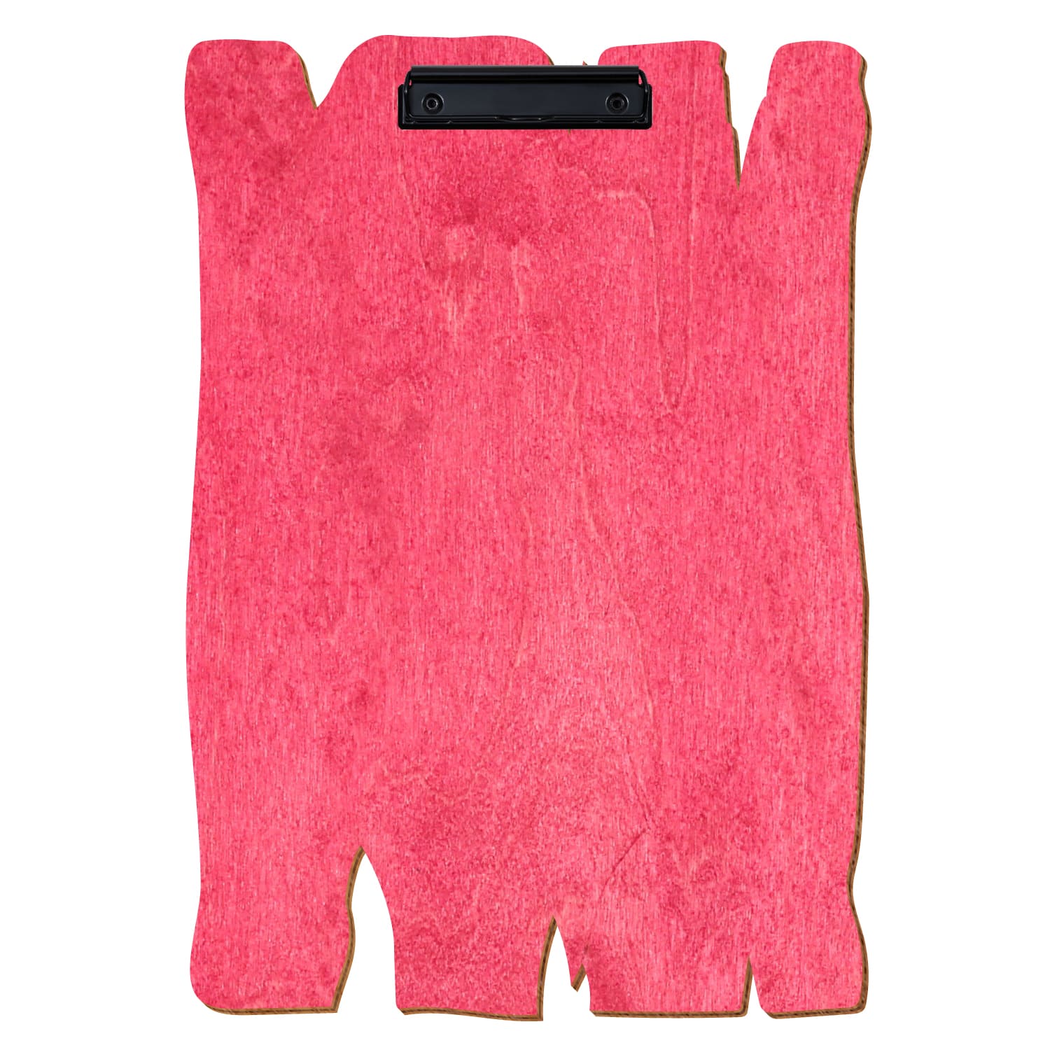 Klemmbrett Holzbrettform Dunkelpink A3 hochkant Bügelklemme schwarz