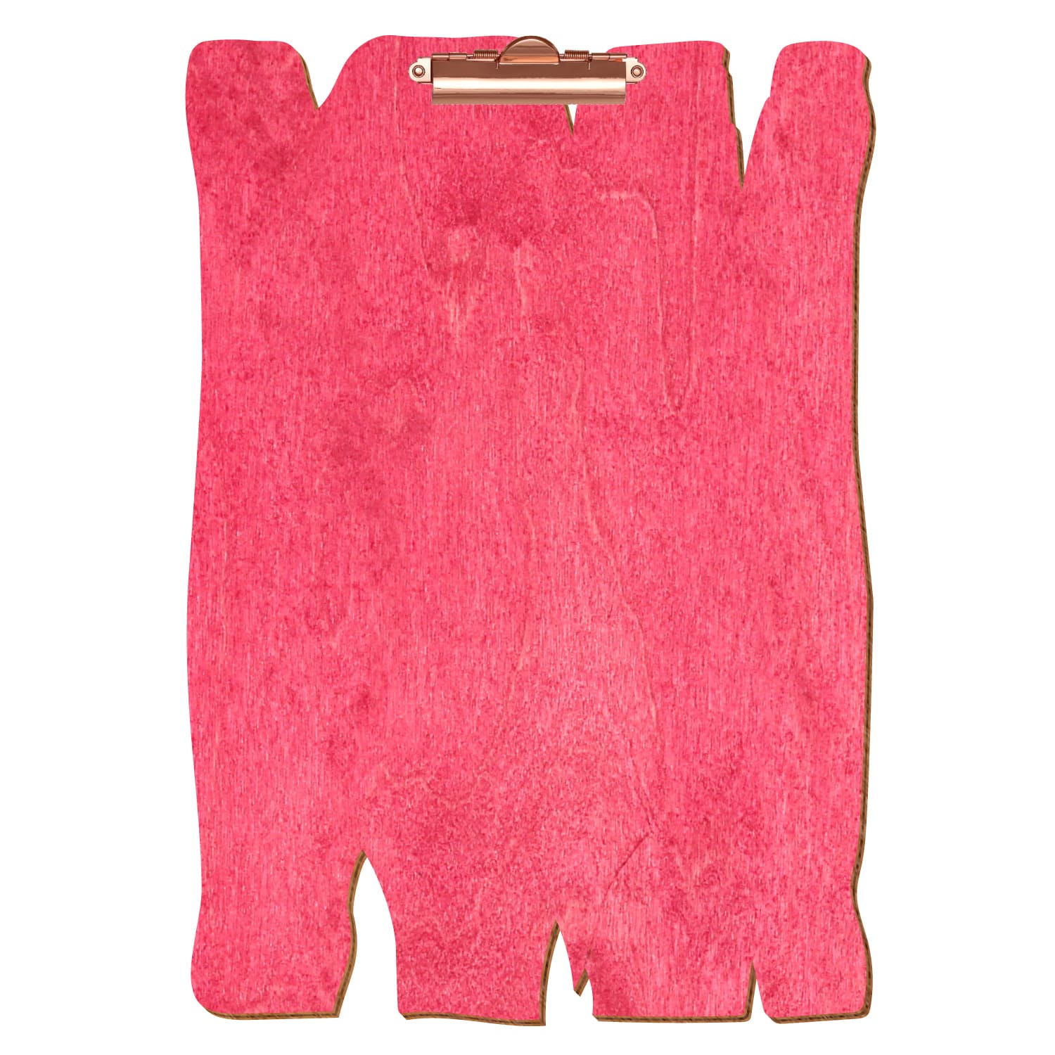Klemmbrett Holzbrettform Dunkelpink A3 hochkant Zahnklemme roségold