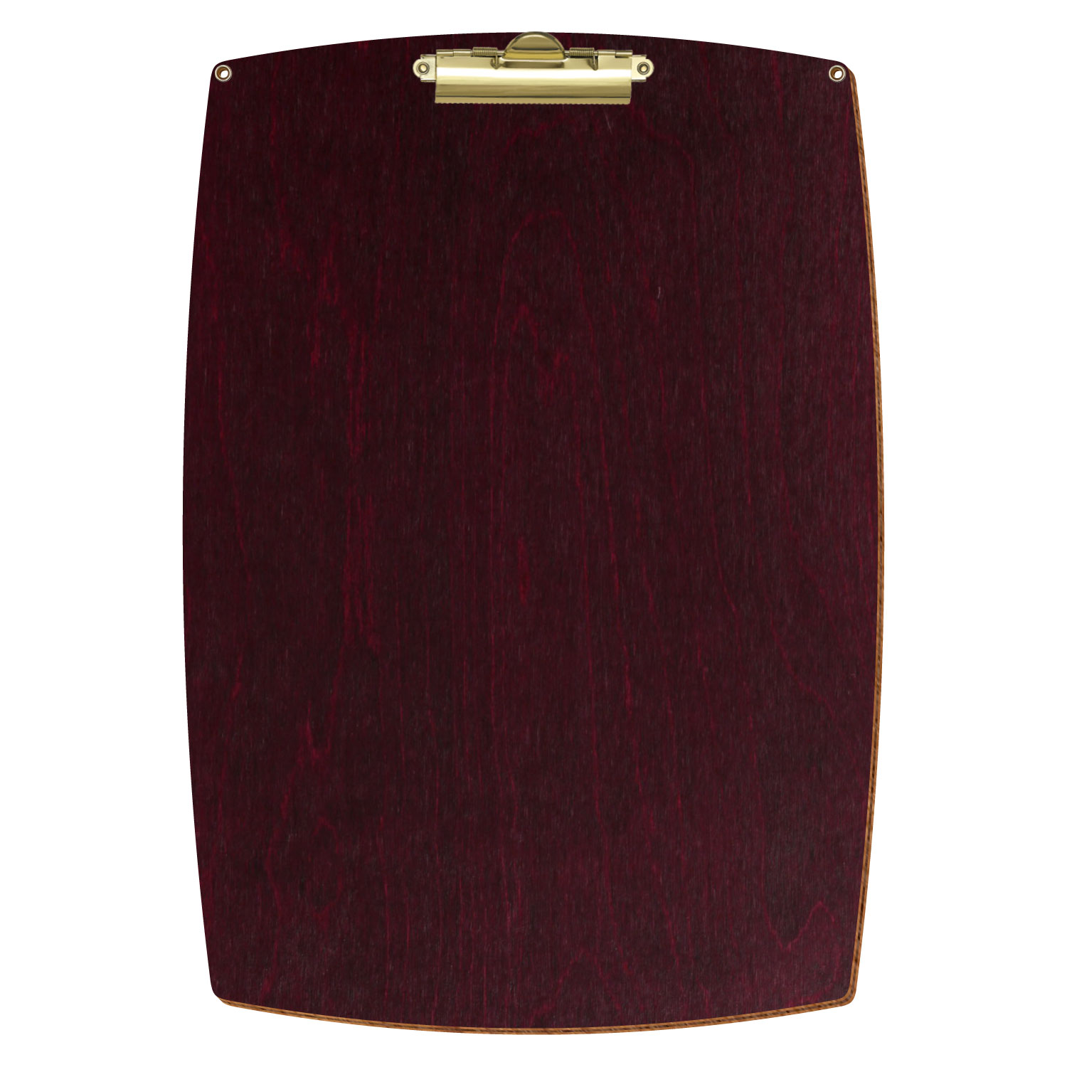 Bütic Holz-Klemmbrett konvex violett mit Aufhängeösen in A3 hochkant mit goldener Zahnklemme