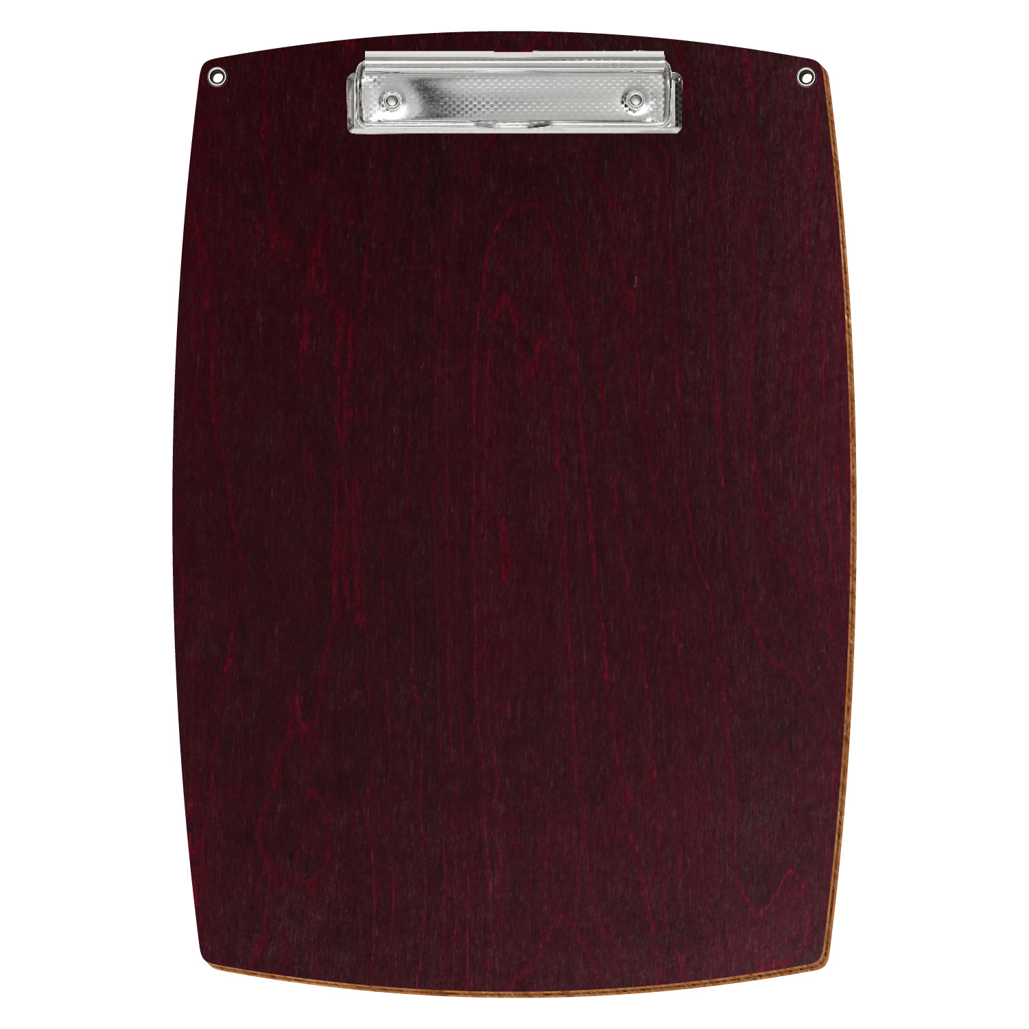 Bütic Holz-Klemmbrett konvex violett mit Aufhängeösen in A4 hochkant mit carbon-silberner Bügelklemme