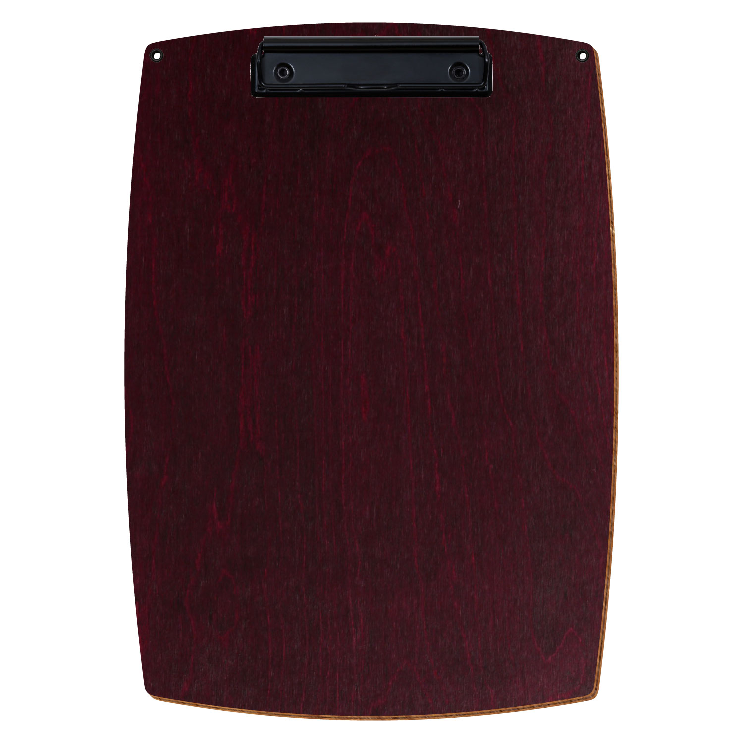 Bütic Holz-Klemmbrett konvex violett mit Aufhängeösen in A4 hochkant mit schwarzer Bügelklemme