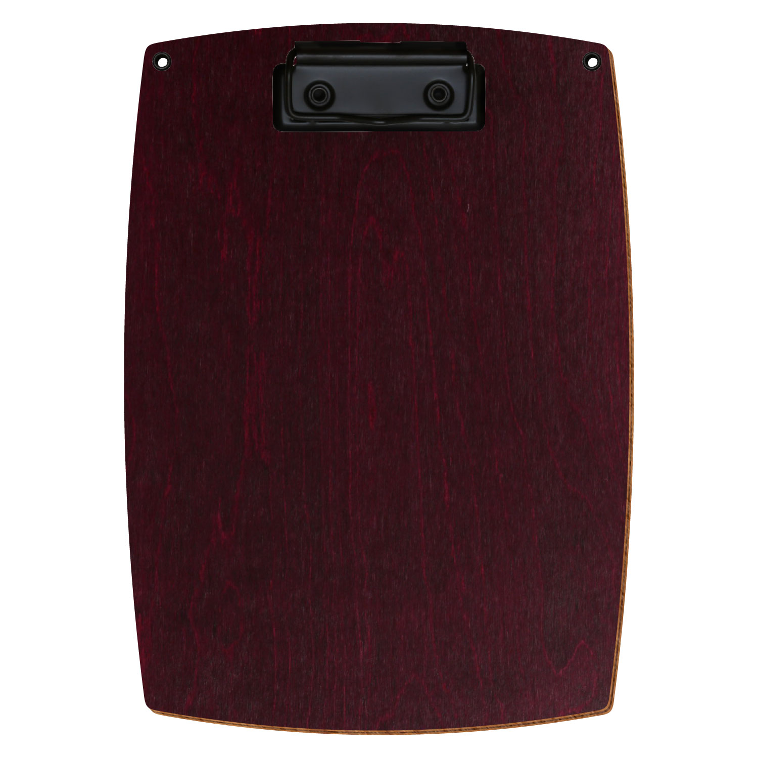 Bütic Holz-Klemmbrett konvex violett mit Aufhängeösen in A5 hochkant mit schwarzer Bügelklemme