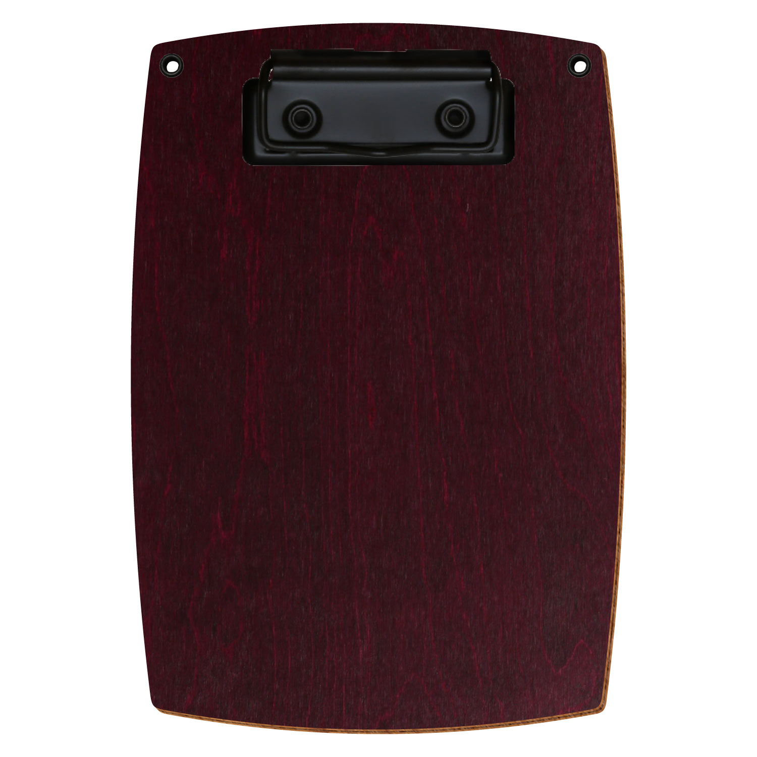 Bütic Holz-Klemmbrett konvex violett mit Aufhängeösen in A6 hochkant mit schwarzer Bügelklemme