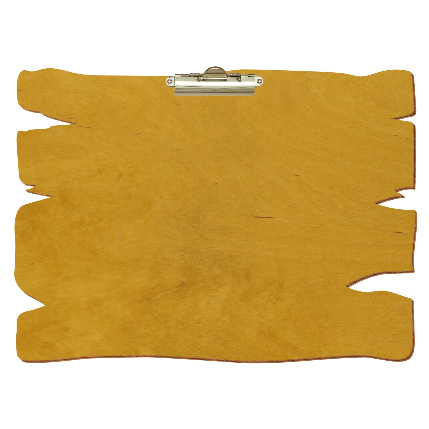 Klemmbrett Holzbrettform Eiche hell A3 querkant Zahnklemme gold