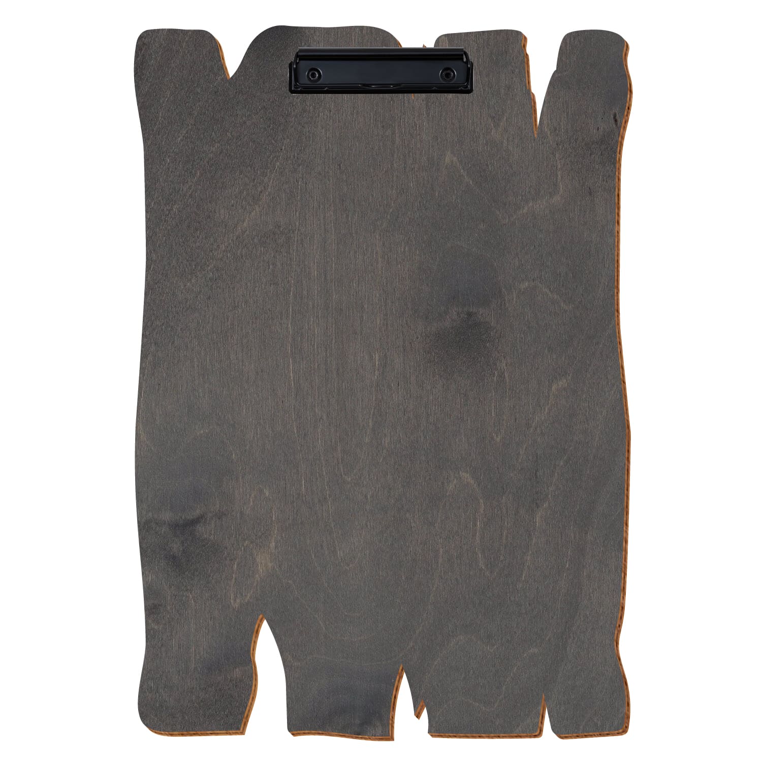 Klemmbrett Holzbrettform Grau A3 hochkant Bügelklemme schwarz