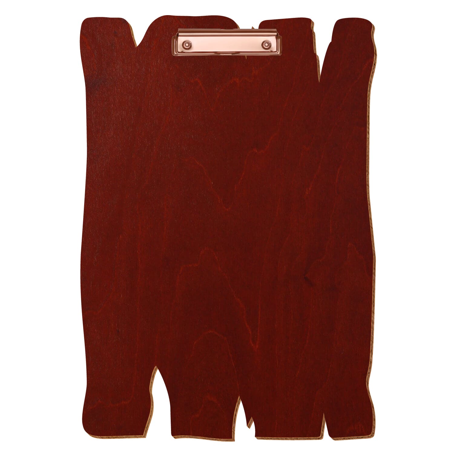 Klemmbrett Holzbrettform Kirschbaum A3 hochkant Bügelklemme roségold