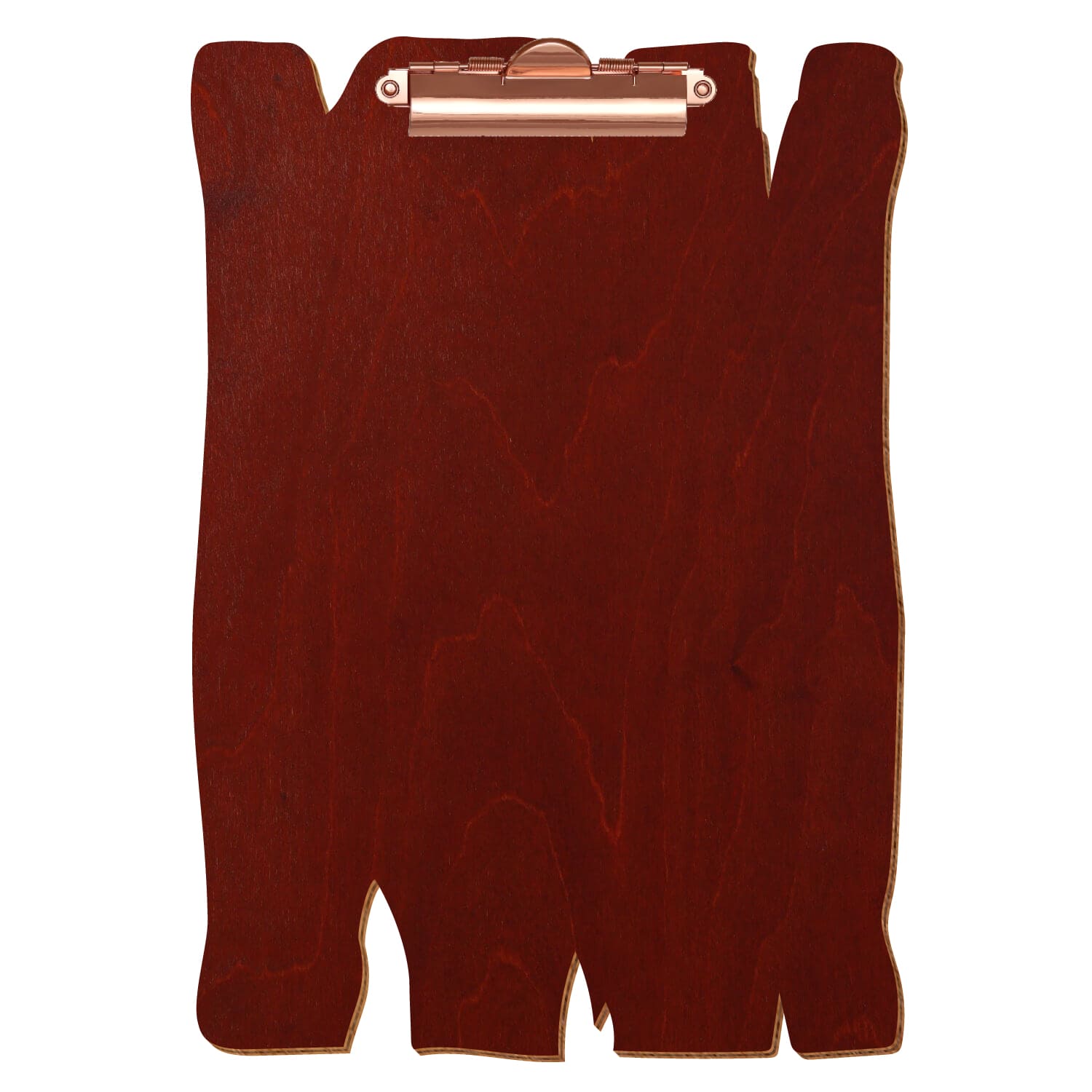 Klemmbrett Holzbrettform Kirschbaum A4 hochkant Zahnklemme roségold
