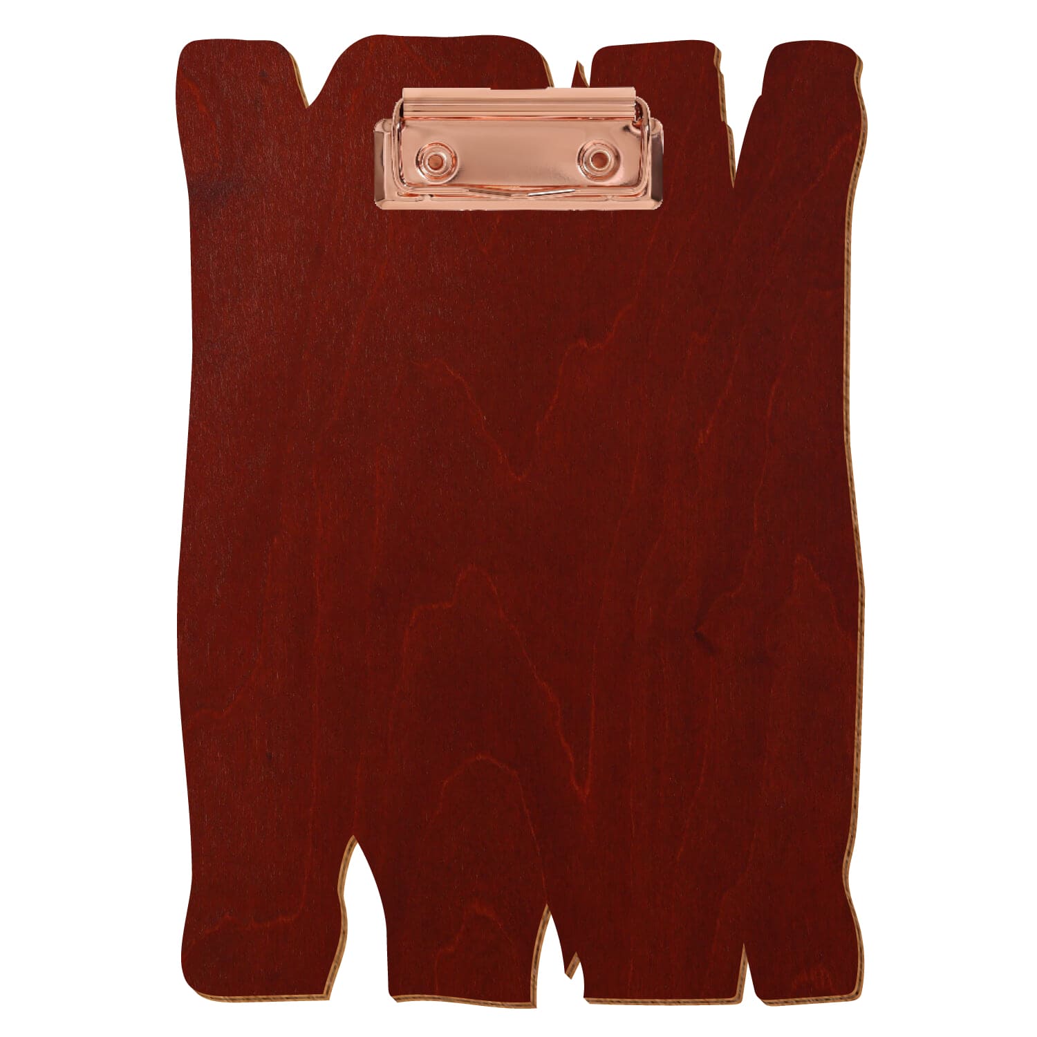Klemmbrett Holzbrettform Kirschbaum A5 hochkant Bügelklemme roségold