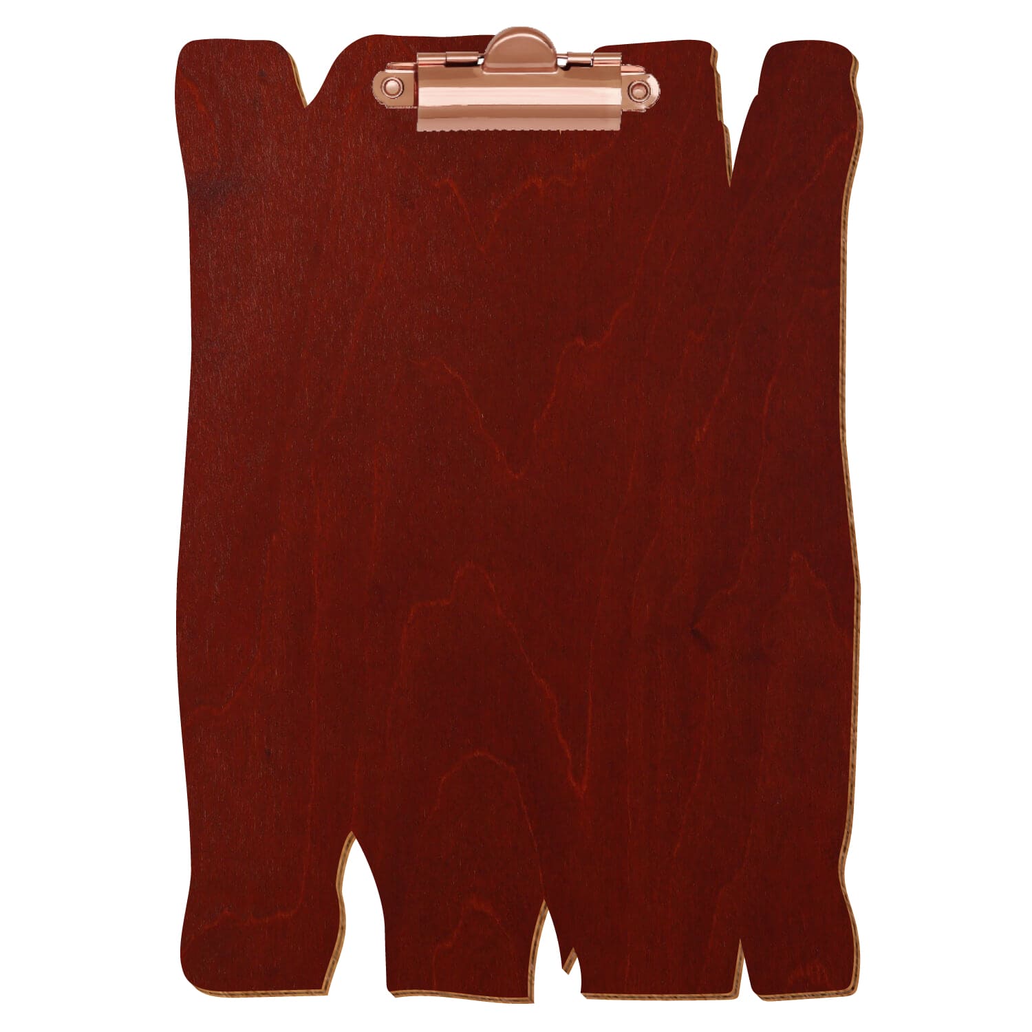 Klemmbrett Holzbrettform Kirschbaum A5 hochkant Zahnklemme roségold