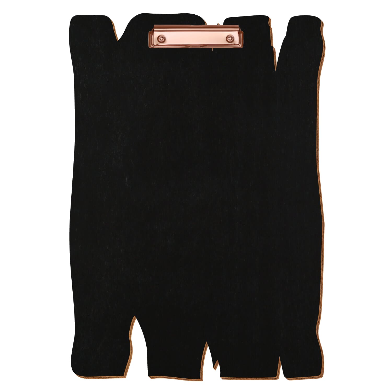Klemmbrett Holzbrettform Schwarz A3 hochkant Bügelklemme roségold