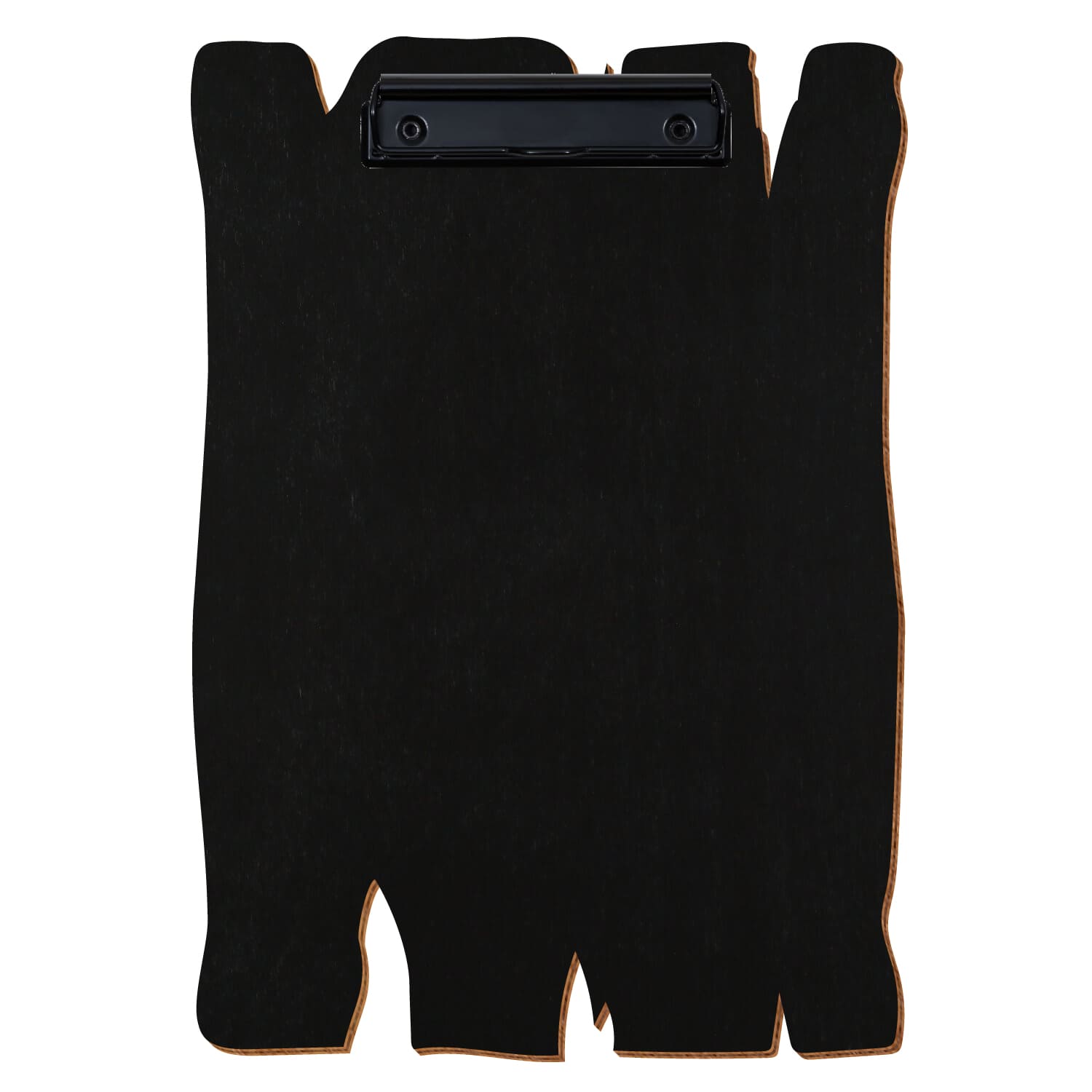 Klemmbrett Holzbrettform Schwarz A4 hochkant Bügelklemme schwarz