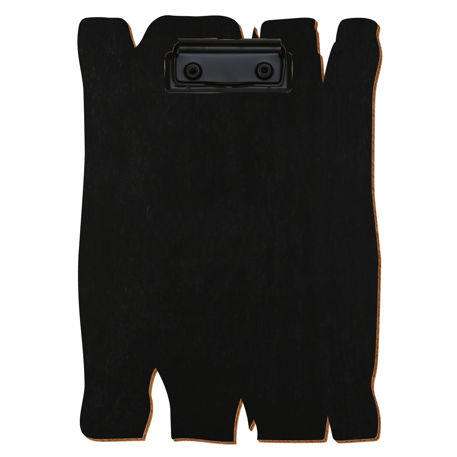 Klemmbrett Holzbrettform Schwarz A5 hochkant Bügelklemme schwarz