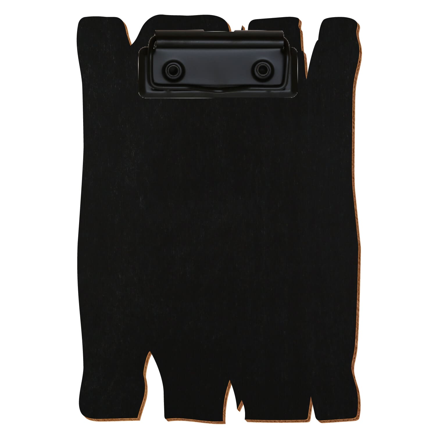 Klemmbrett Holzbrettform Schwarz A6 hochkant Bügelklemme schwarz