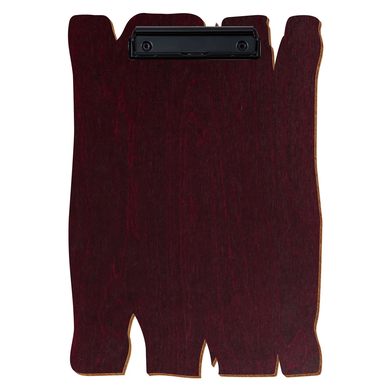 Klemmbrett Holzbrettform Violett A4 hochkant Bügelklemme schwarz