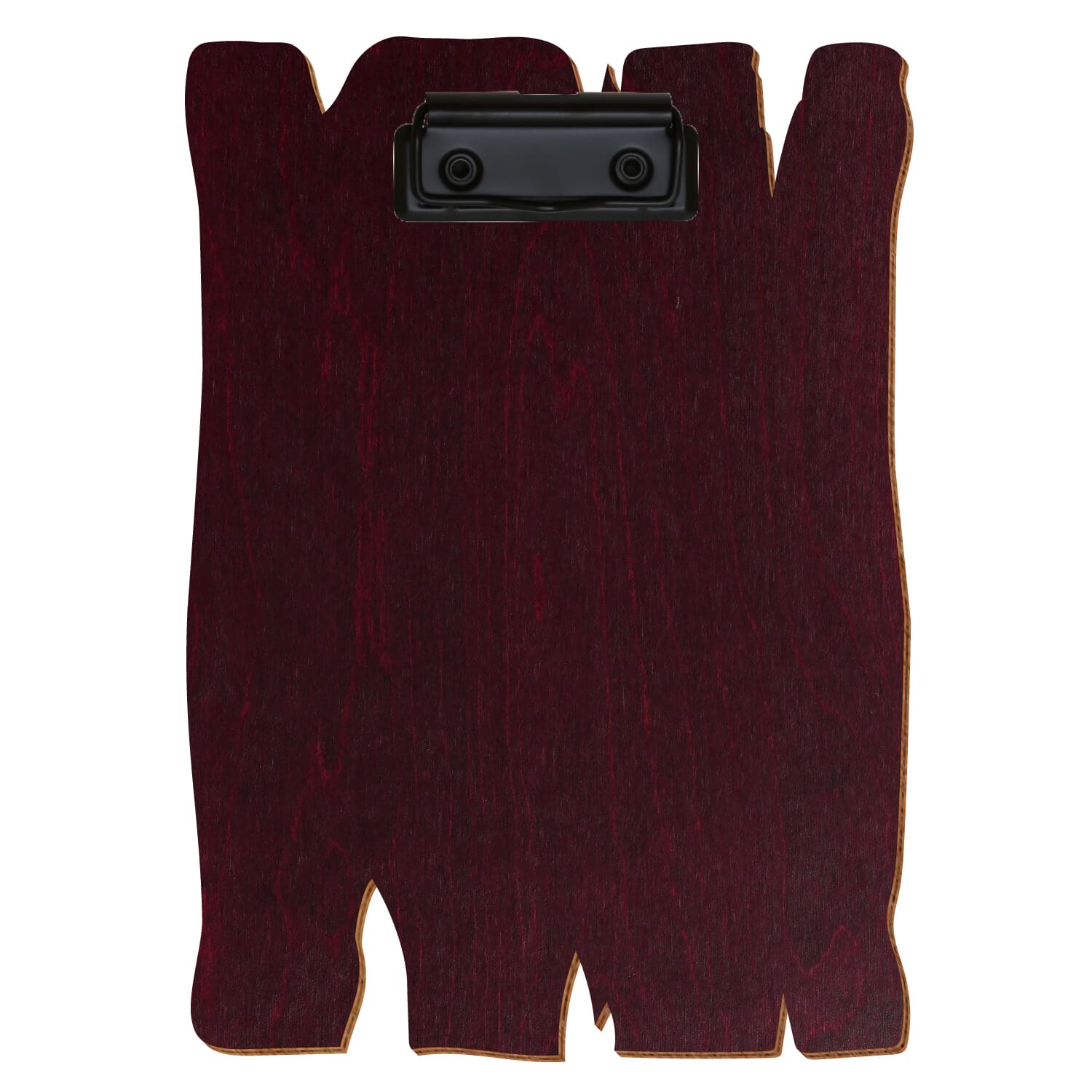 Klemmbrett Holzbrettform Violett A5 hochkant Bügelklemme schwarz
