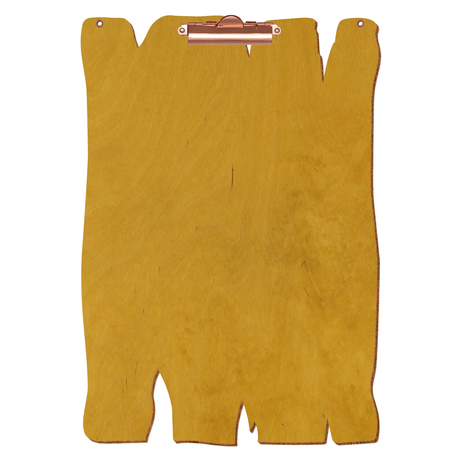 Klemmbrett Holzbrettform mit 2 Ösen Eiche hell A3 hochkant Zahnklemme roségold