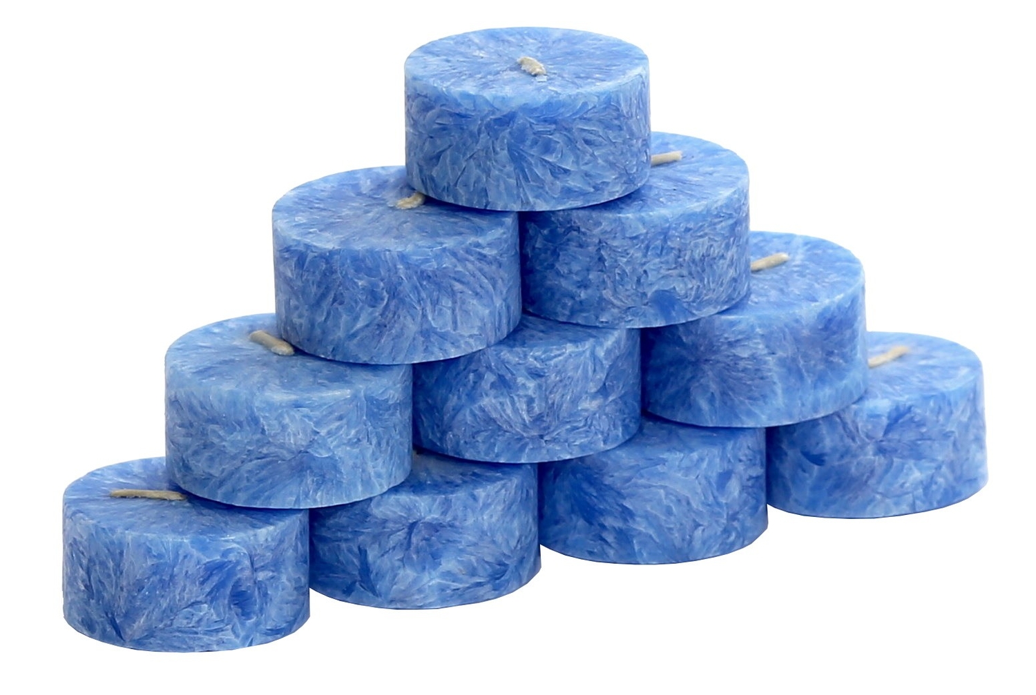 Teelichter Stearin 10er blau
