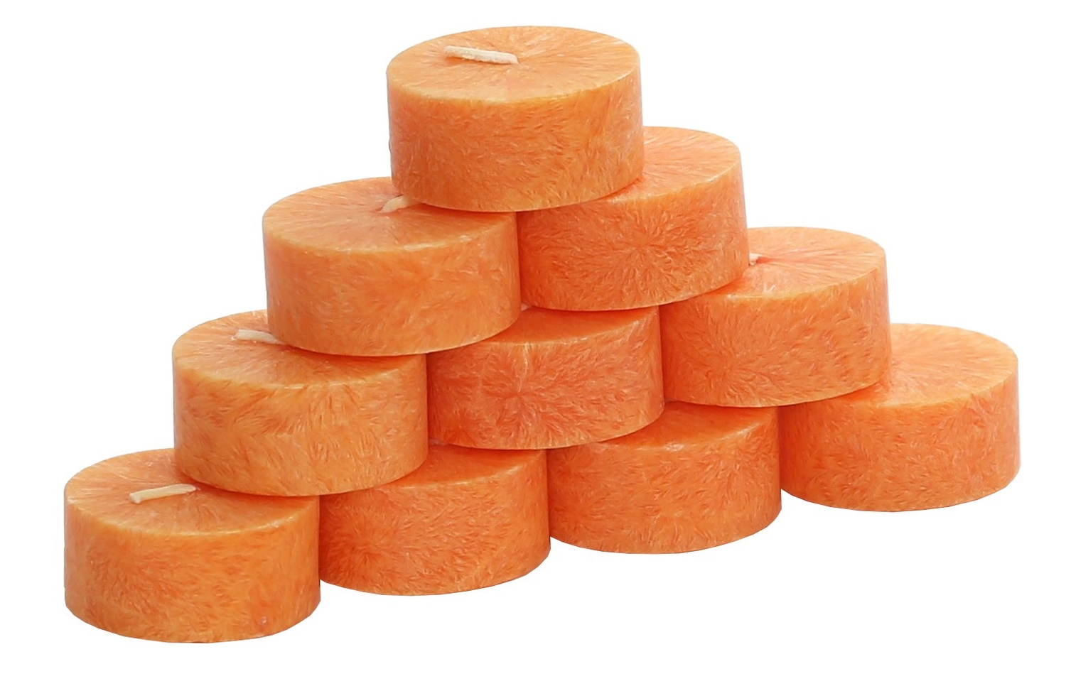 Teelichter Stearin 10er orange