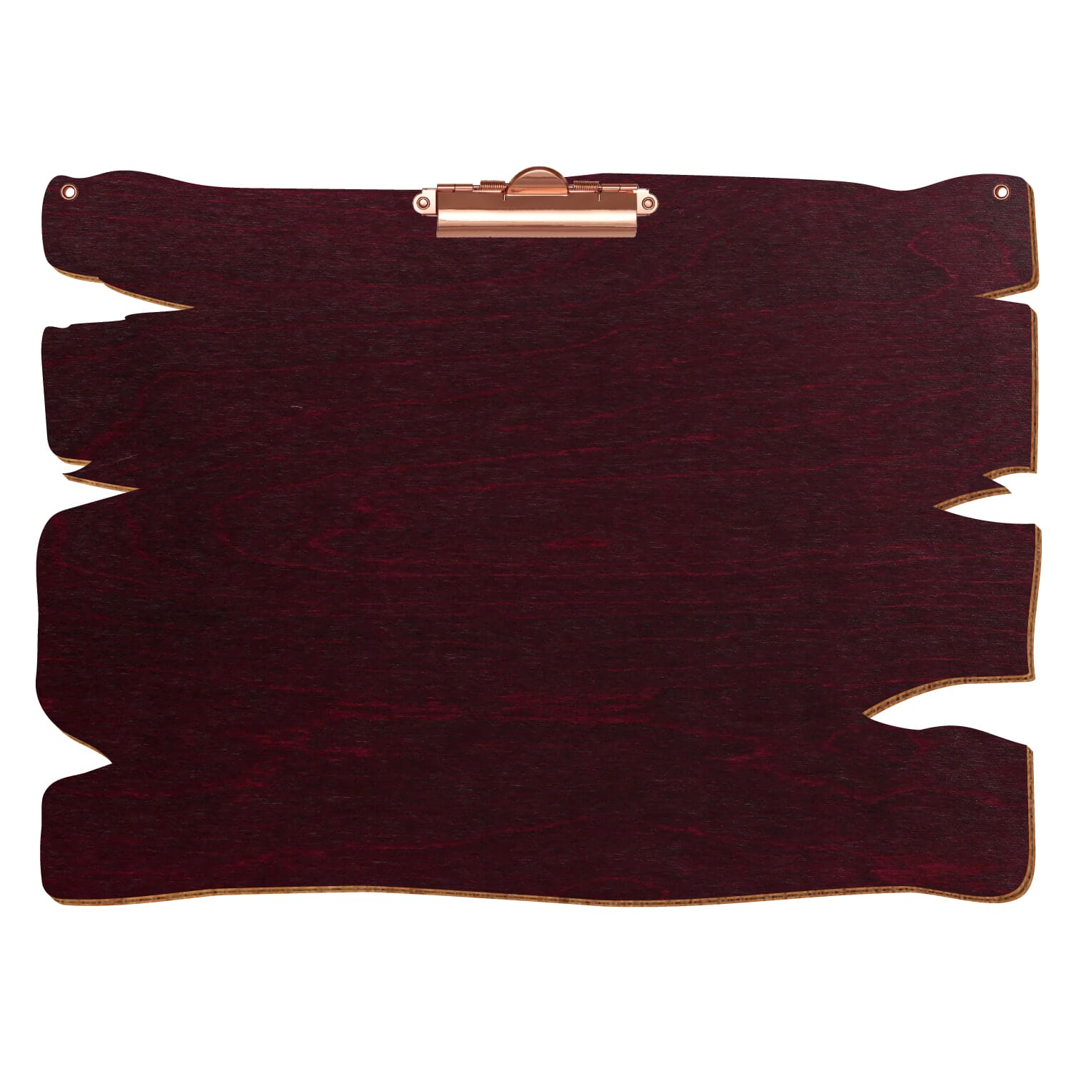 Klemmbrett Holzbrettform mit 2 Ösen Violett A3 querkant Zahnklemme roségold