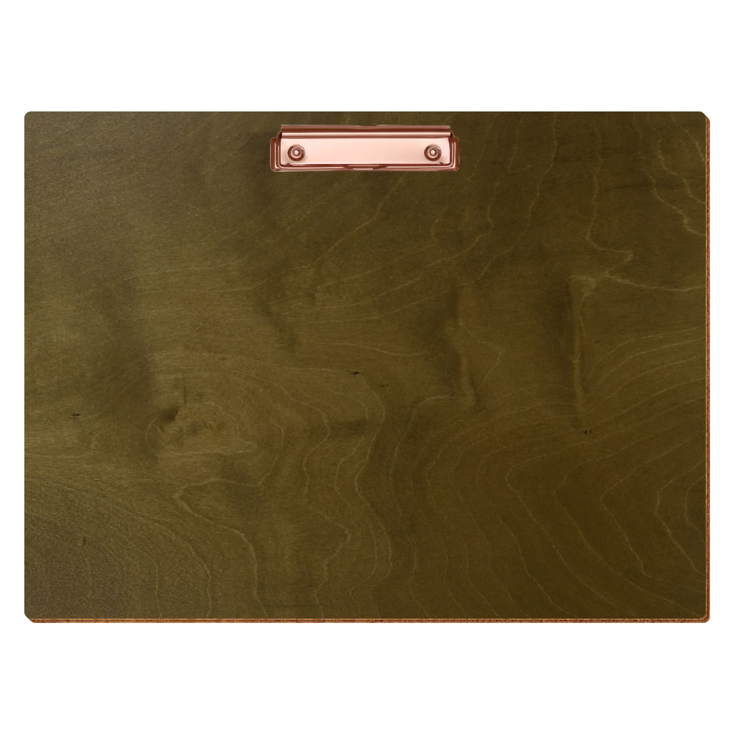 Klemmbrett Standardform Nussbaum hell A3 querkant Bügelklemme roségold