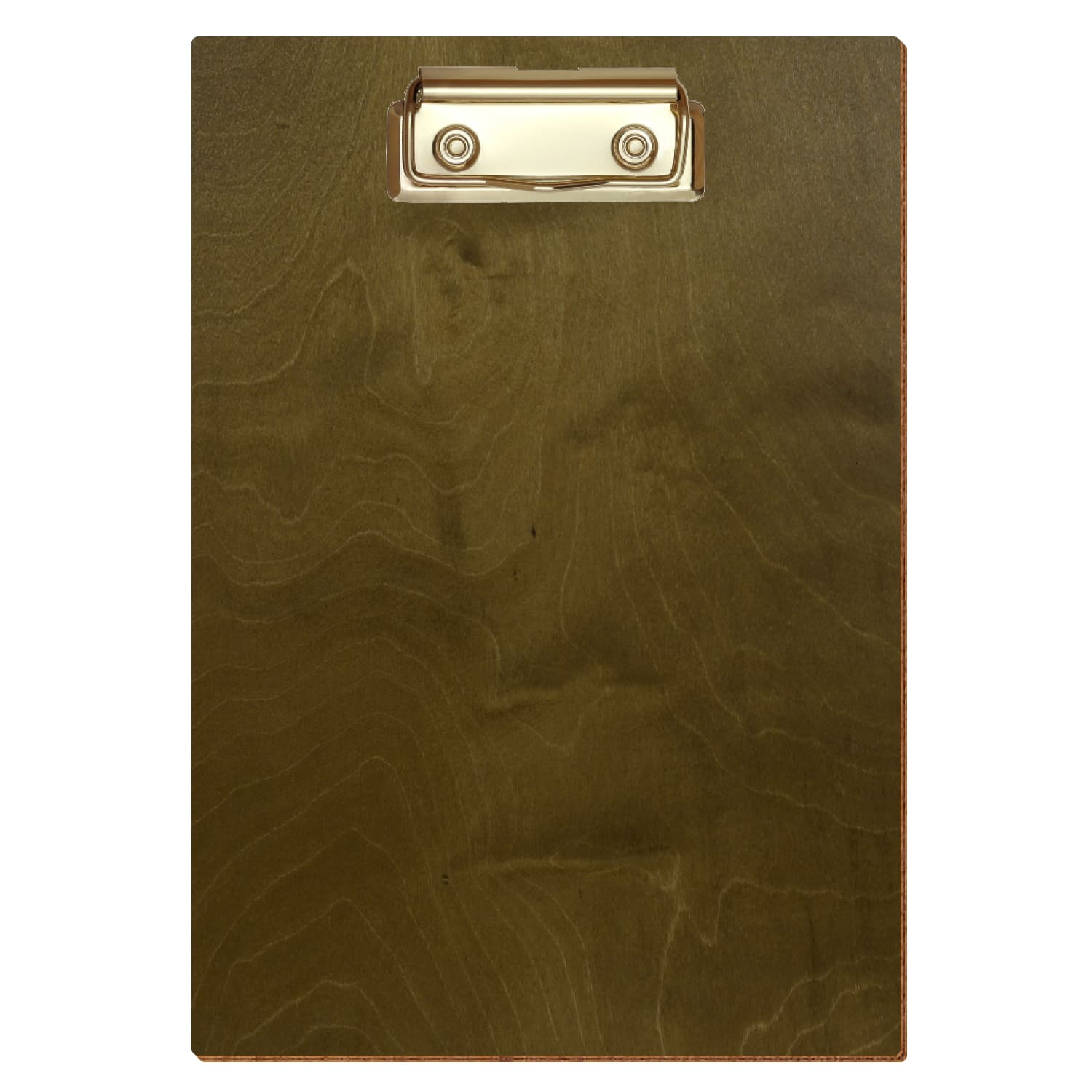 Klemmbrett Standardform Nussbaum hell A5 hochkant Bügelklemme gold