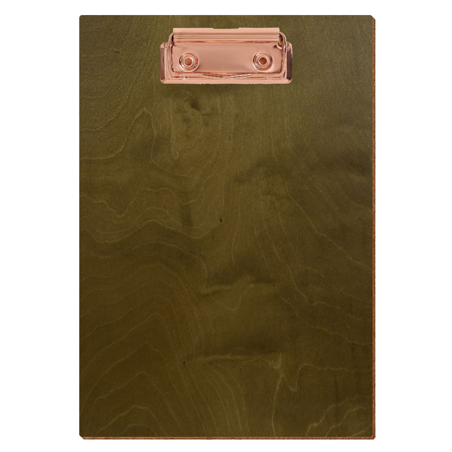 Klemmbrett Standardform Nussbaum hell A5 hochkant Bügelklemme roségold