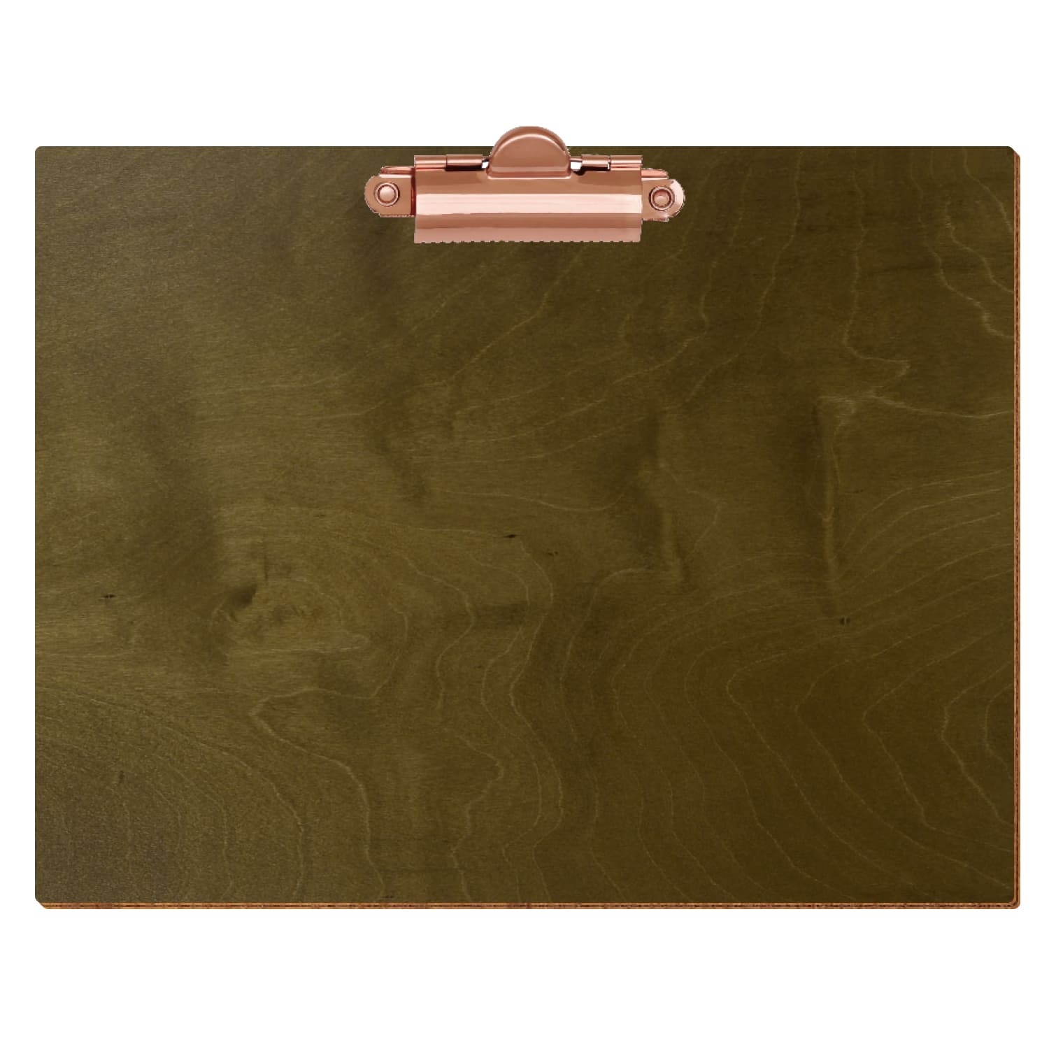 Klemmbrett Standardform Nussbaum hell A5 querkant Zahnklemme roségold
