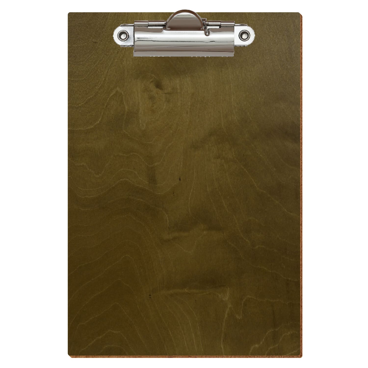 Klemmbrett Standardform Nussbaum hell A6 hochkant Zahnklemme silber