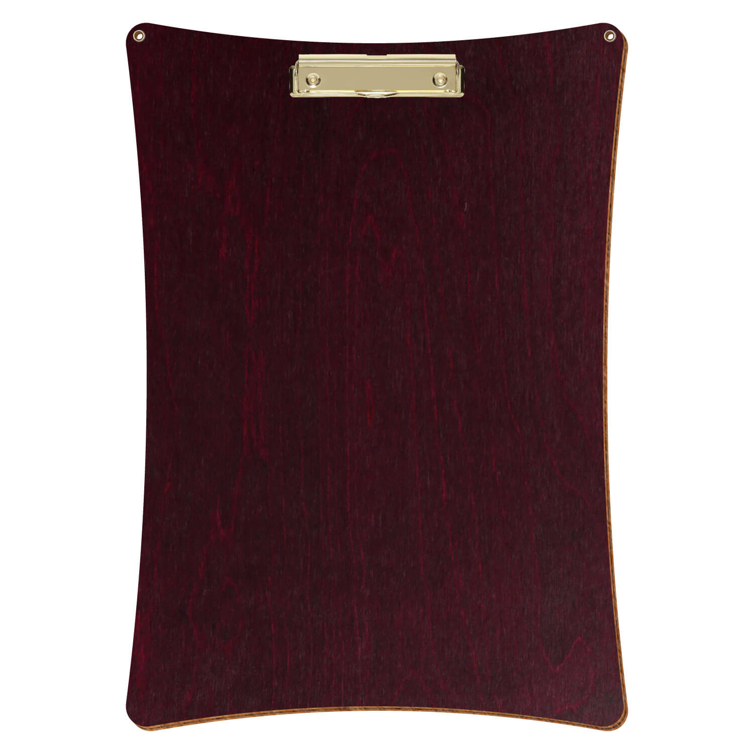 Bütic Holz-Klemmbrett konkav violett mit Aufhängeösen in A3 hochkant mit goldener Bügelklemme
