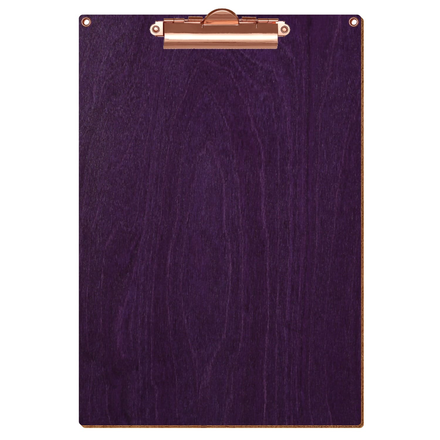 Klemmbrett Standardform Lila mit 2 Ösen A4 hochkant Zahnklemme roségold