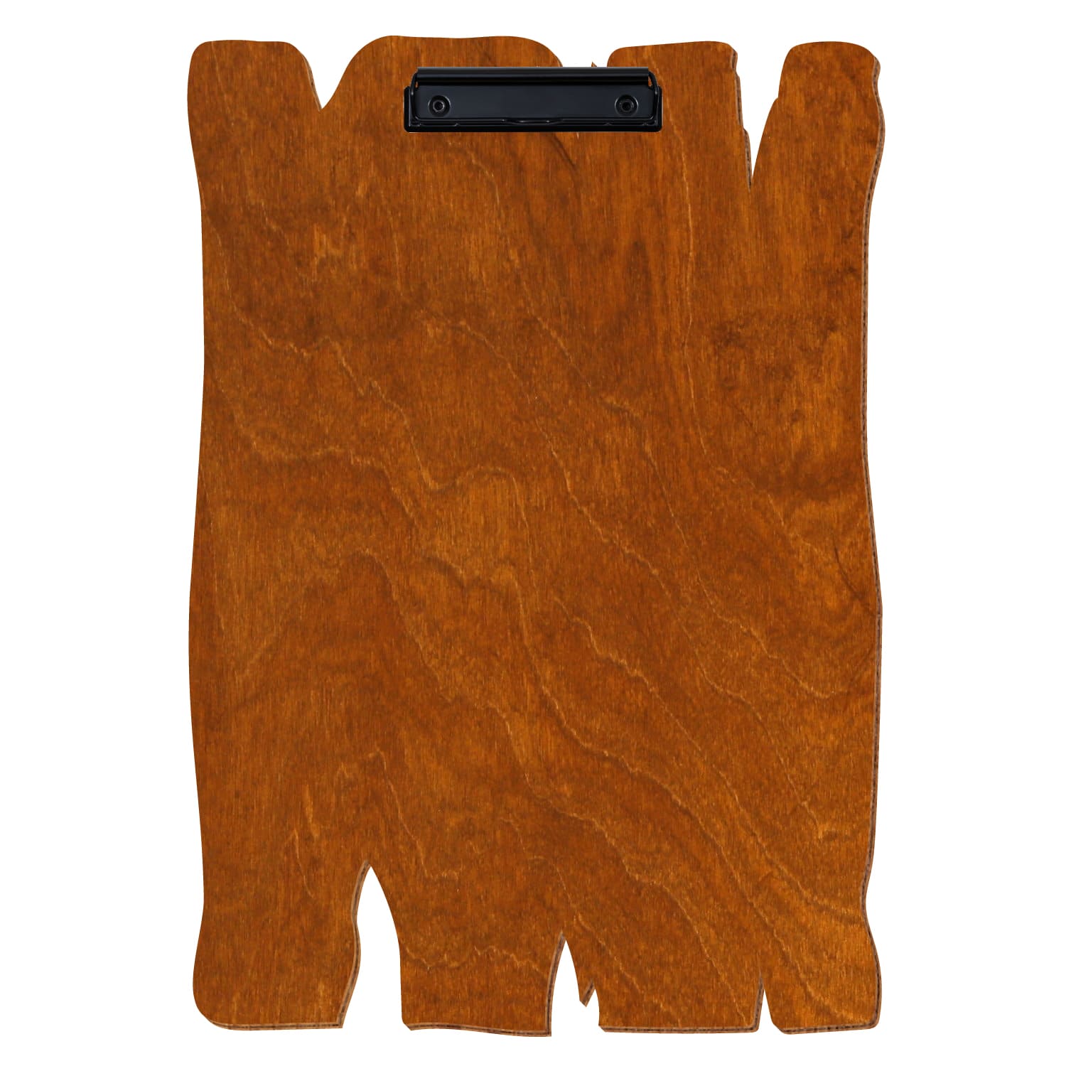 Klemmbrett Holzbrettform Rum A3 hochkant Bügelklemme schwarz