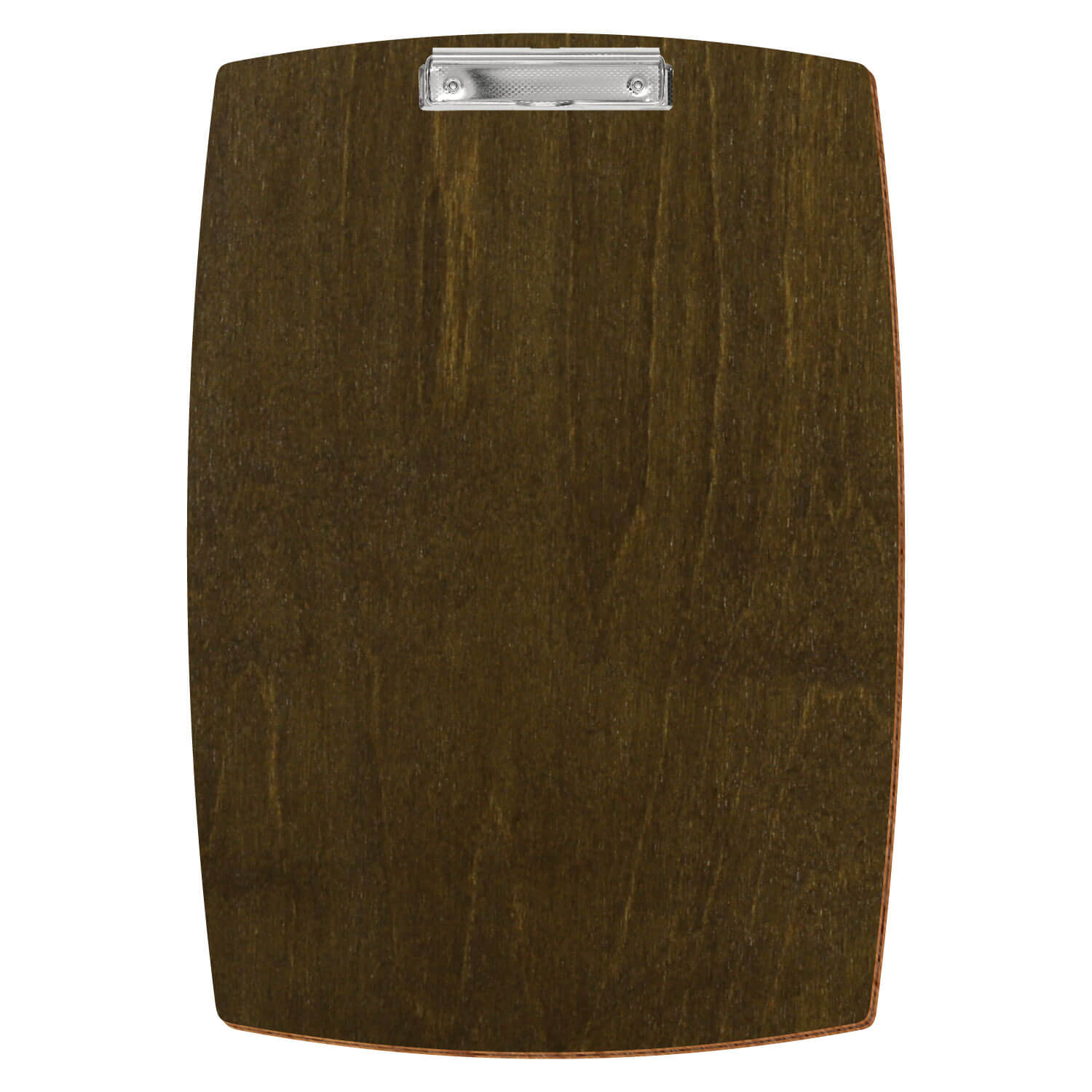Bütic Holz-Klemmbrett konvex in der Farbe Haselnuss in A3 hochkant mit carbon-silberner Bügelklemme