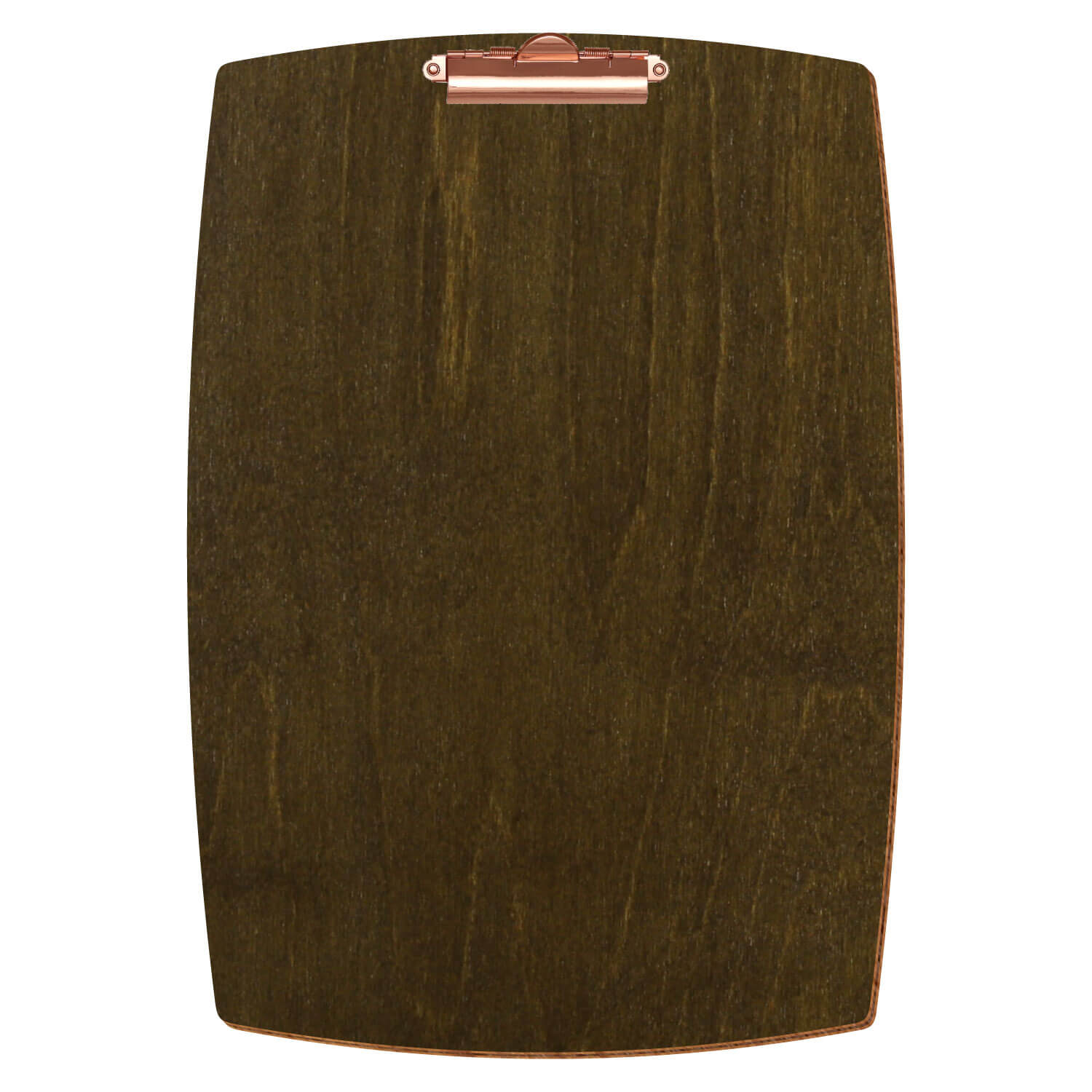 Bütic Holz-Klemmbrett konvex in der Farbe Haselnuss in A3 hochkant mit roségoldener Zahnklemme