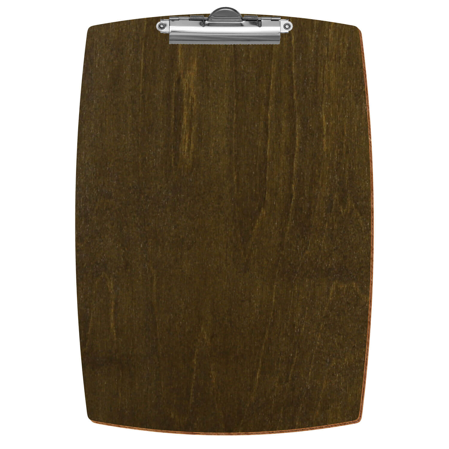 Bütic Holz-Klemmbrett konvex in der Farbe Haselnuss in A4 hochkant mit silberner Zahnklemme