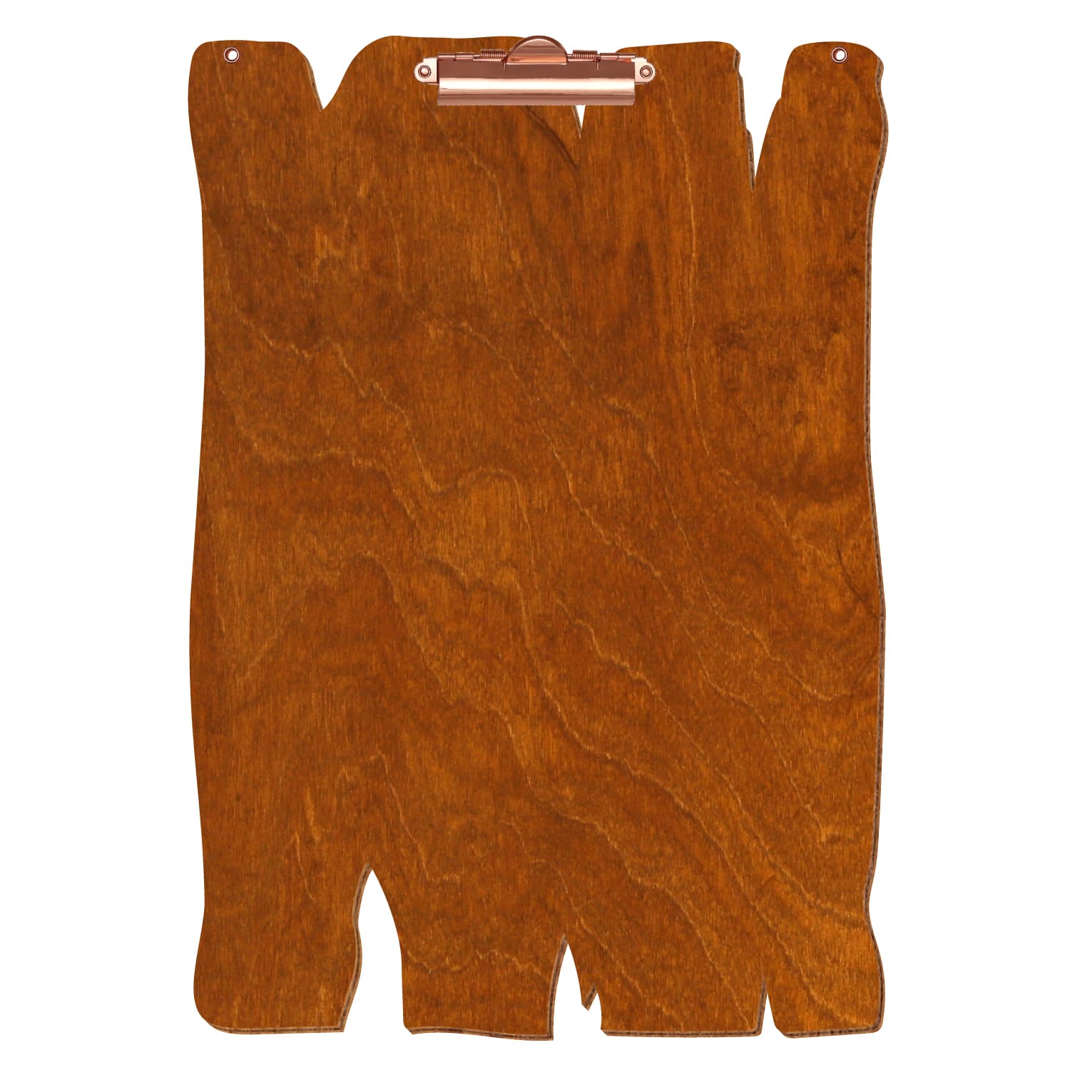 Klemmbrett Holzbrettform mit 2 Ösen Rum A3 hochkant Zahnklemme roségold