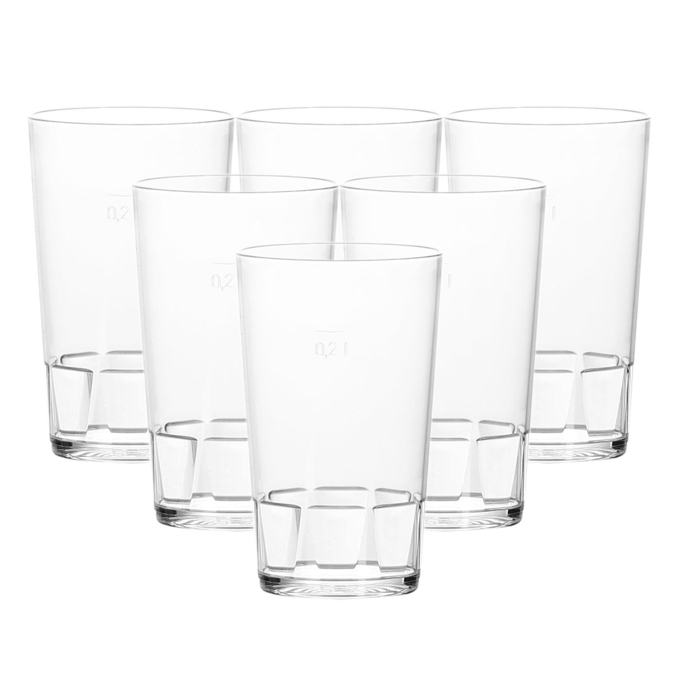 Kunststoff Gläser bruchsicher für Bier, Brause, Saft, Wasser und Longdrinks