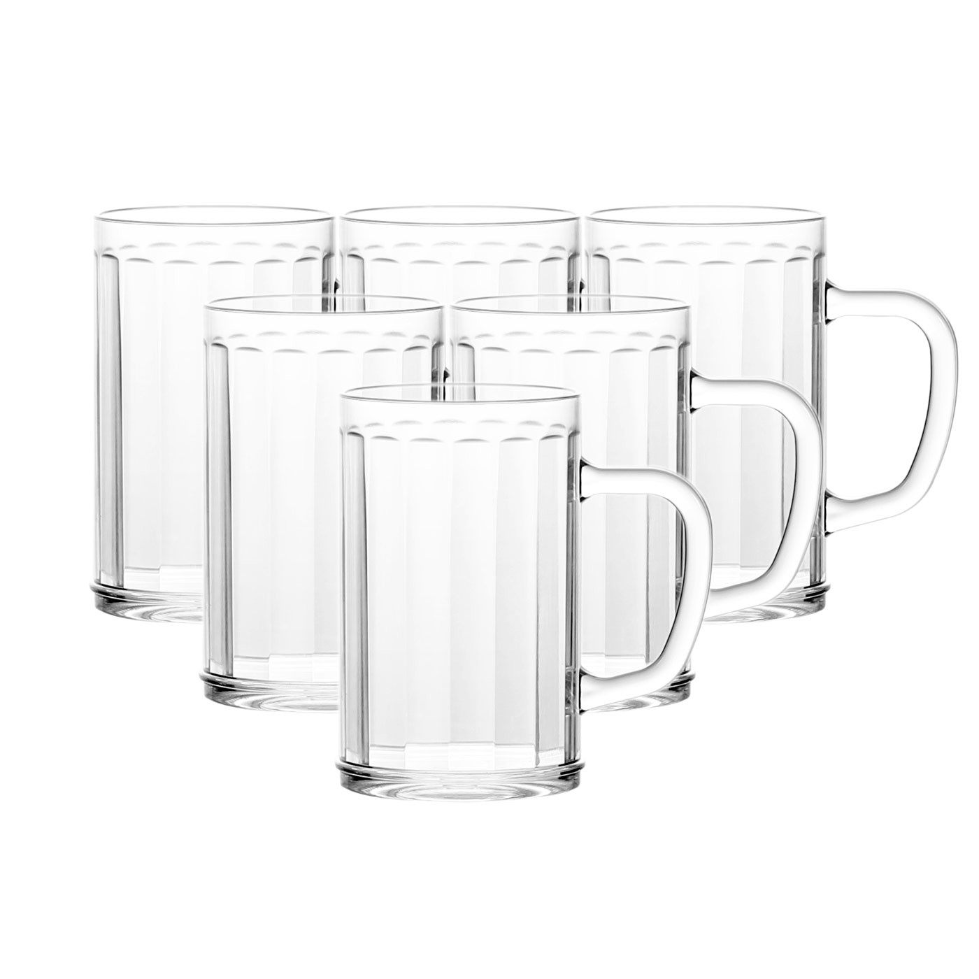 Kunststoff Biergläser 6er Sets bruchsicher - 0,4L