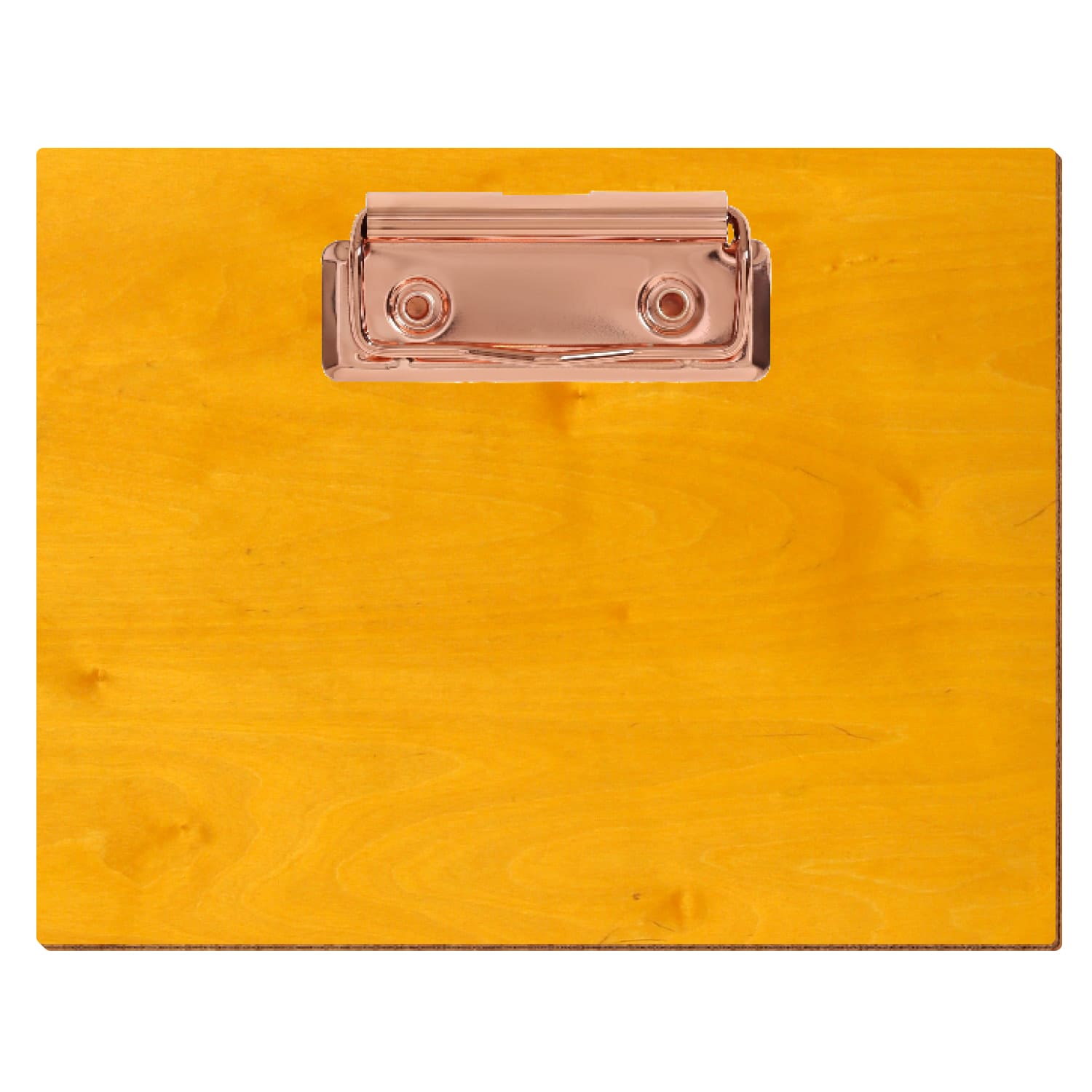 Klemmbrett Standardform Zitronengelb A6 querkant Bügelklemme roségold