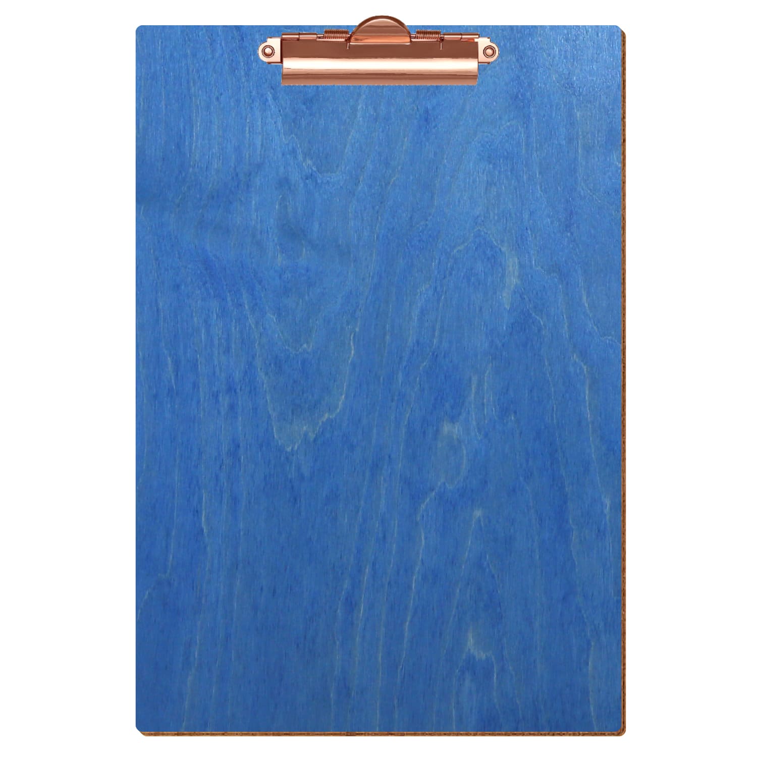 Klemmbrett Standardform Kornblumenblau A4 hochkant Zahnklemme roségold