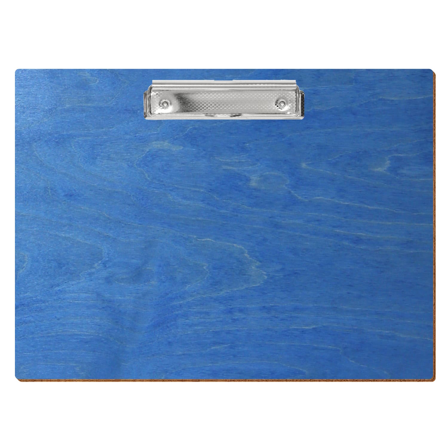 Klemmbrett Standardform Kornblumenblau A4 querkant Bügelklemme silber carbon