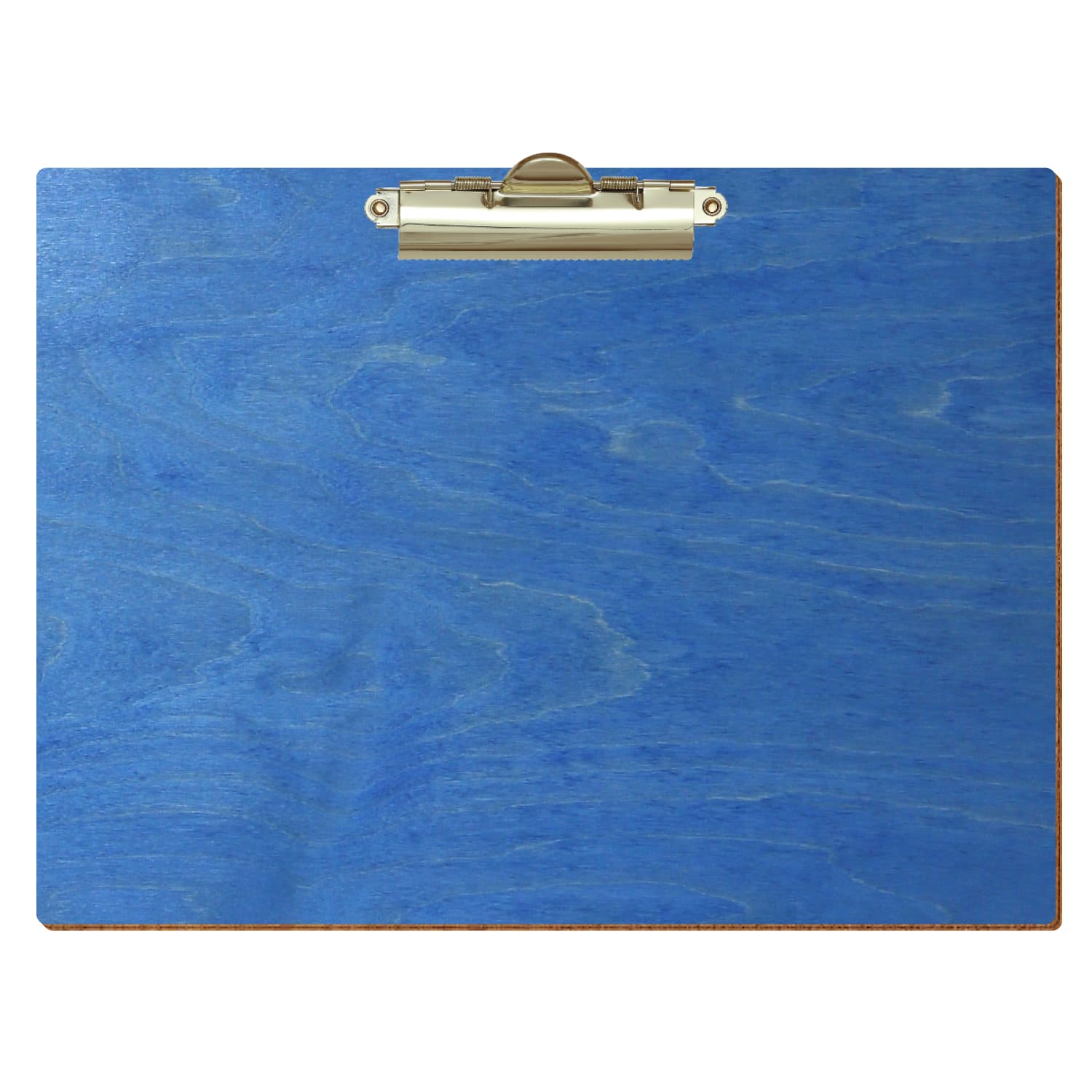 Klemmbrett Standardform Kornblumenblau A4 querkant Zahnklemme gold