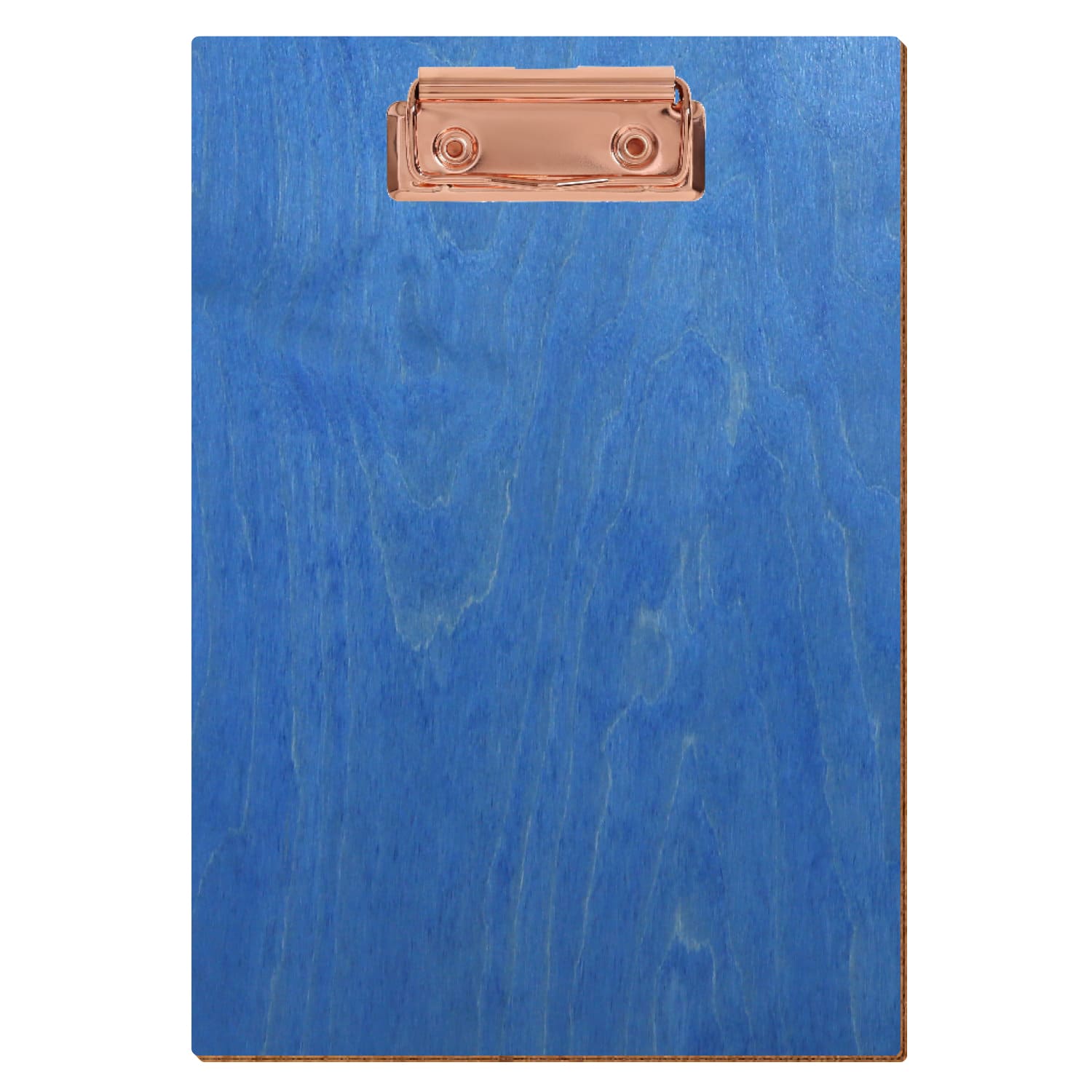 Klemmbrett Standardform Kornblumenblau A5 hochkant Bügelklemme roségold