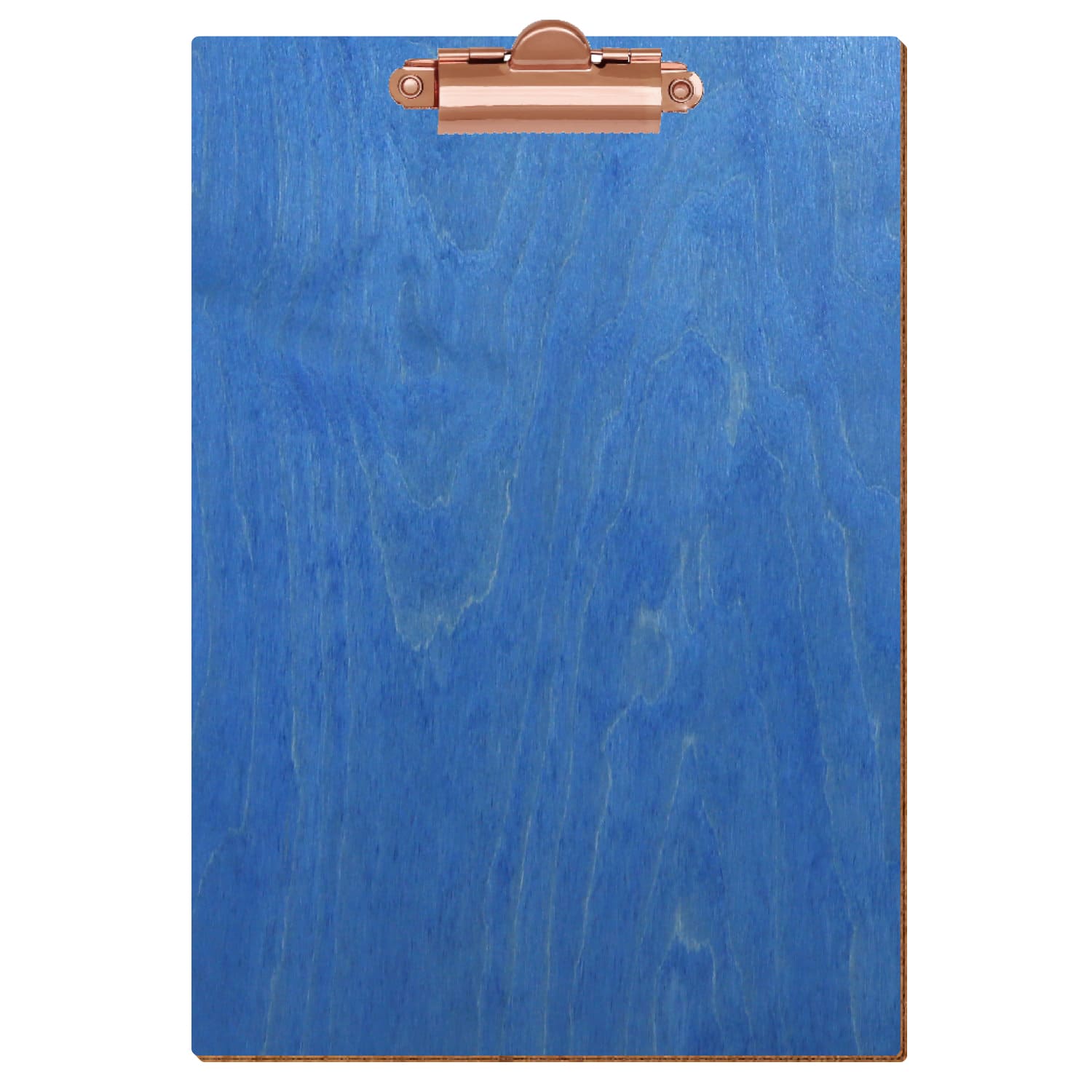 Klemmbrett Standardform Kornblumenblau A5 hochkant Zahnklemme roségold